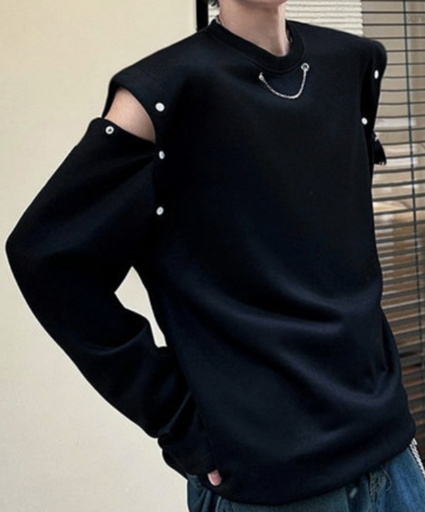 2-way removable sleeves t-shirt EN2648