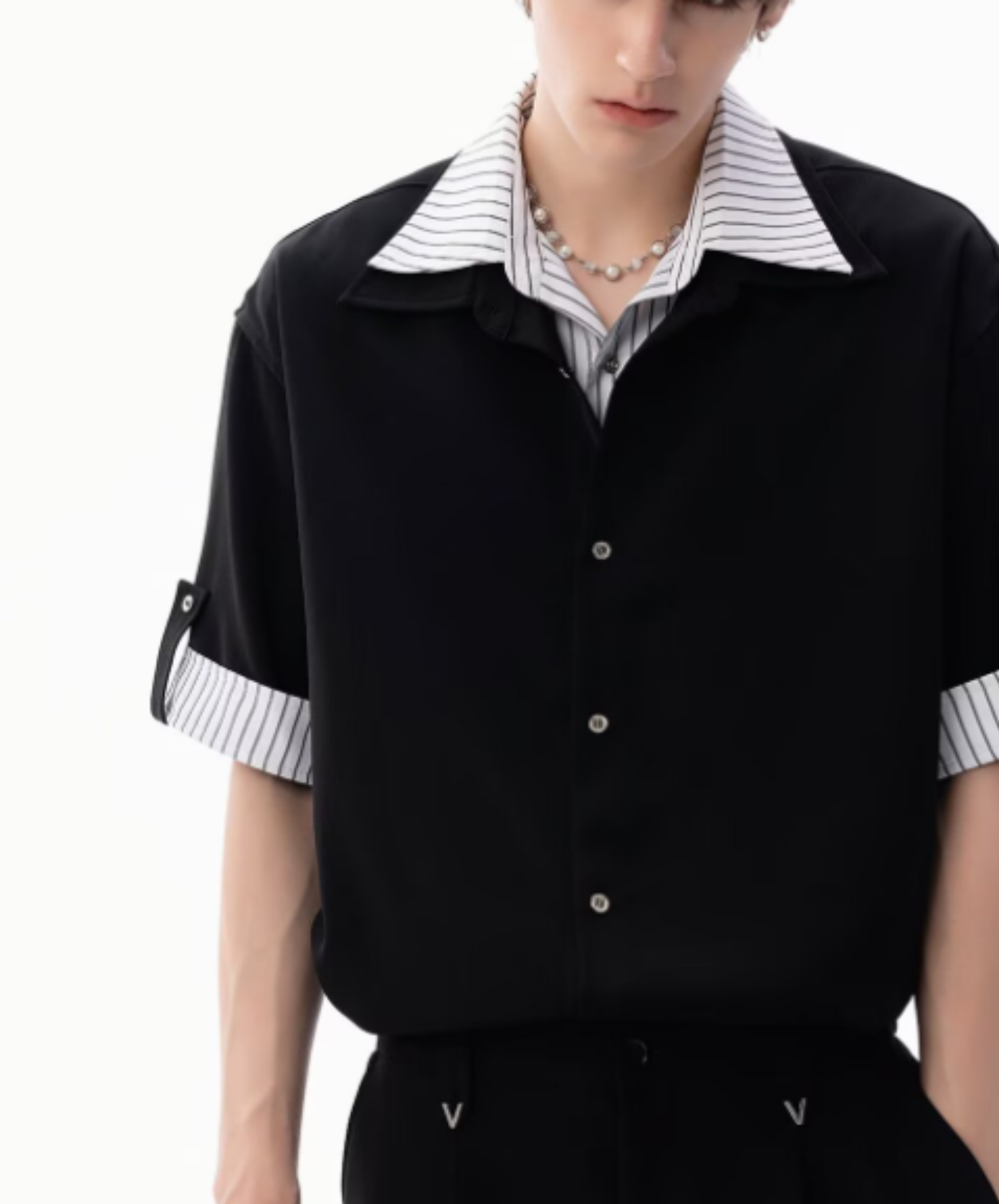 two-piece design stripe shirt EN2971