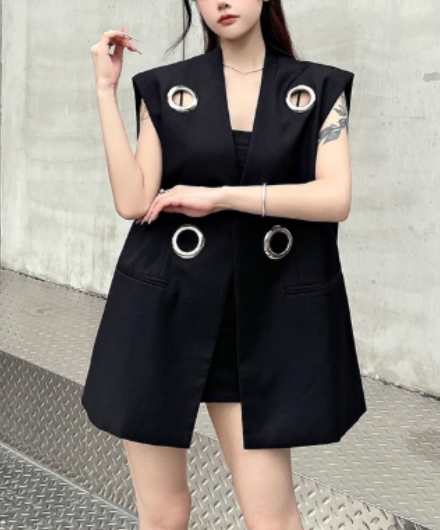 metal ring hole vest  EN3079