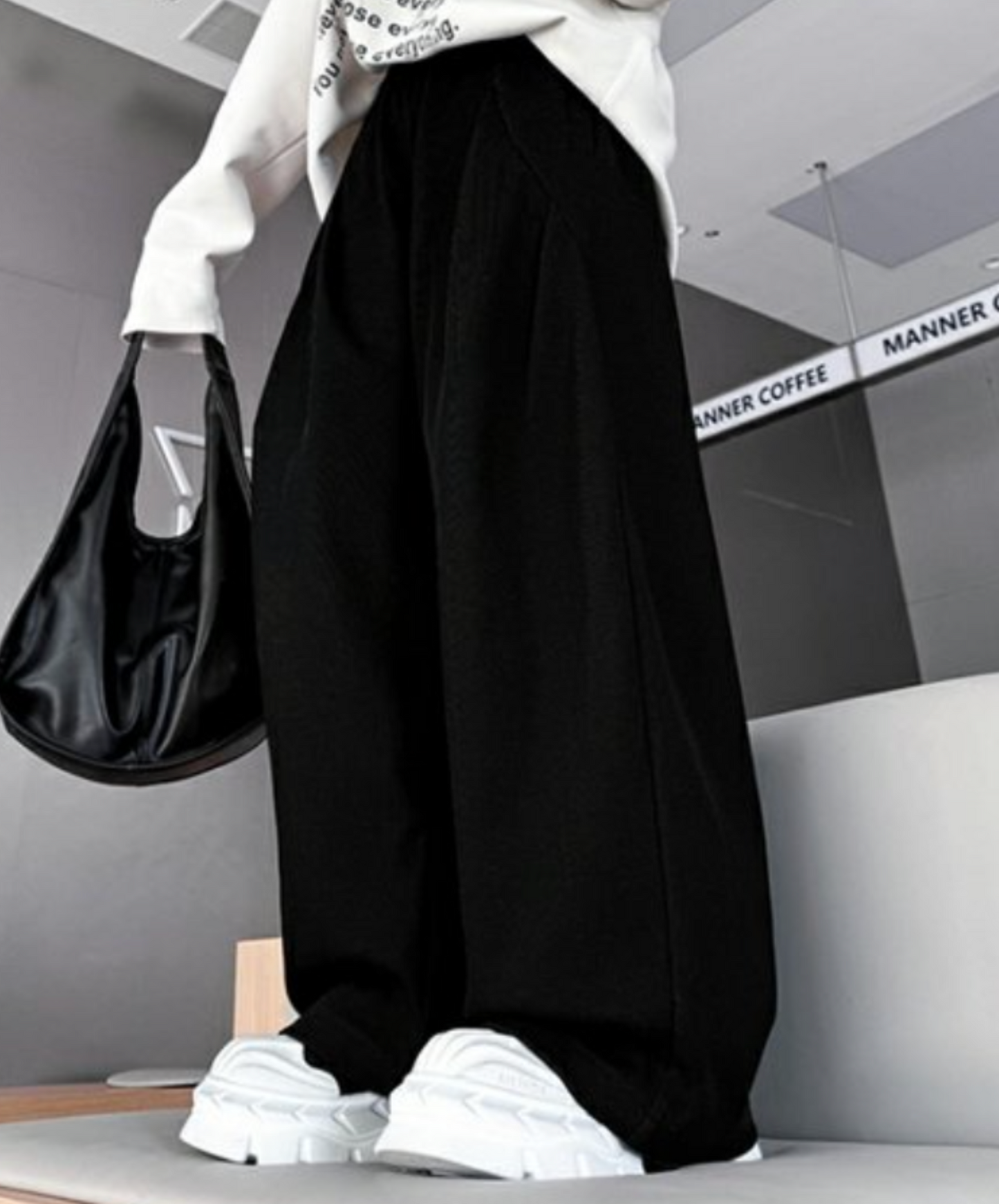 casual tuck wide pants EN2072