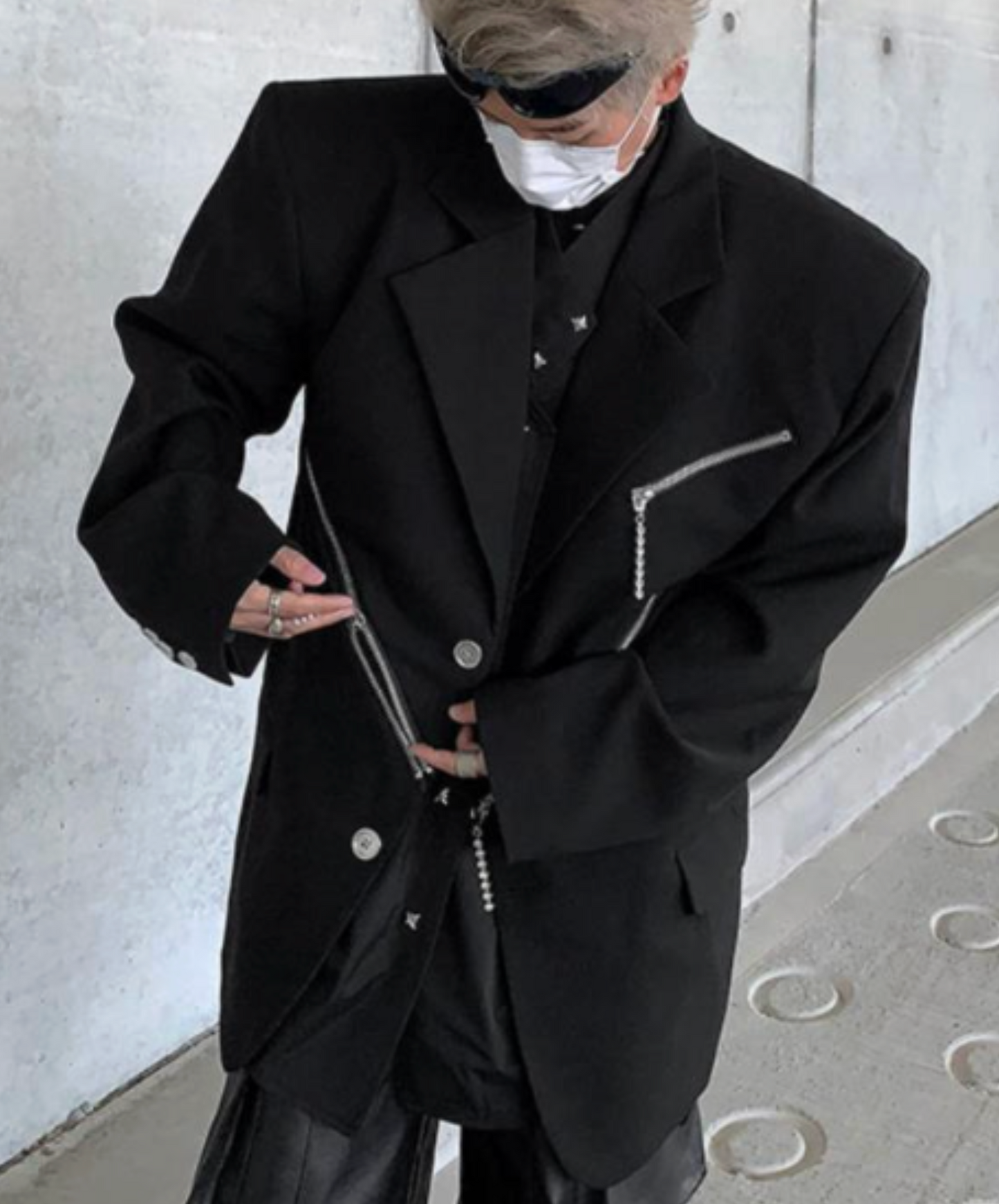 tassel motif print short length jacket EN2428