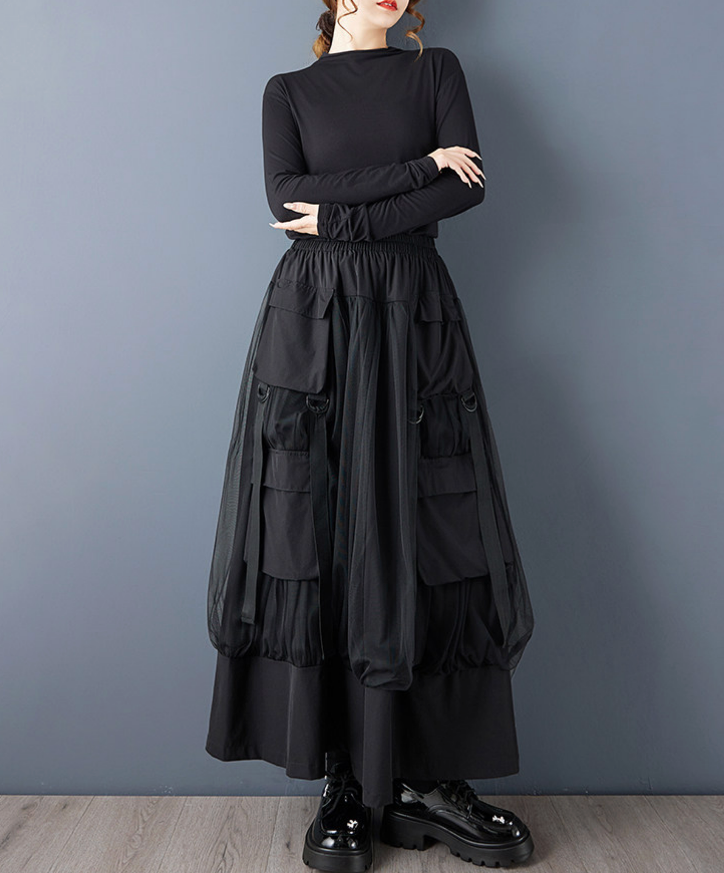 cargo-style design, voluminous skirt EN2757