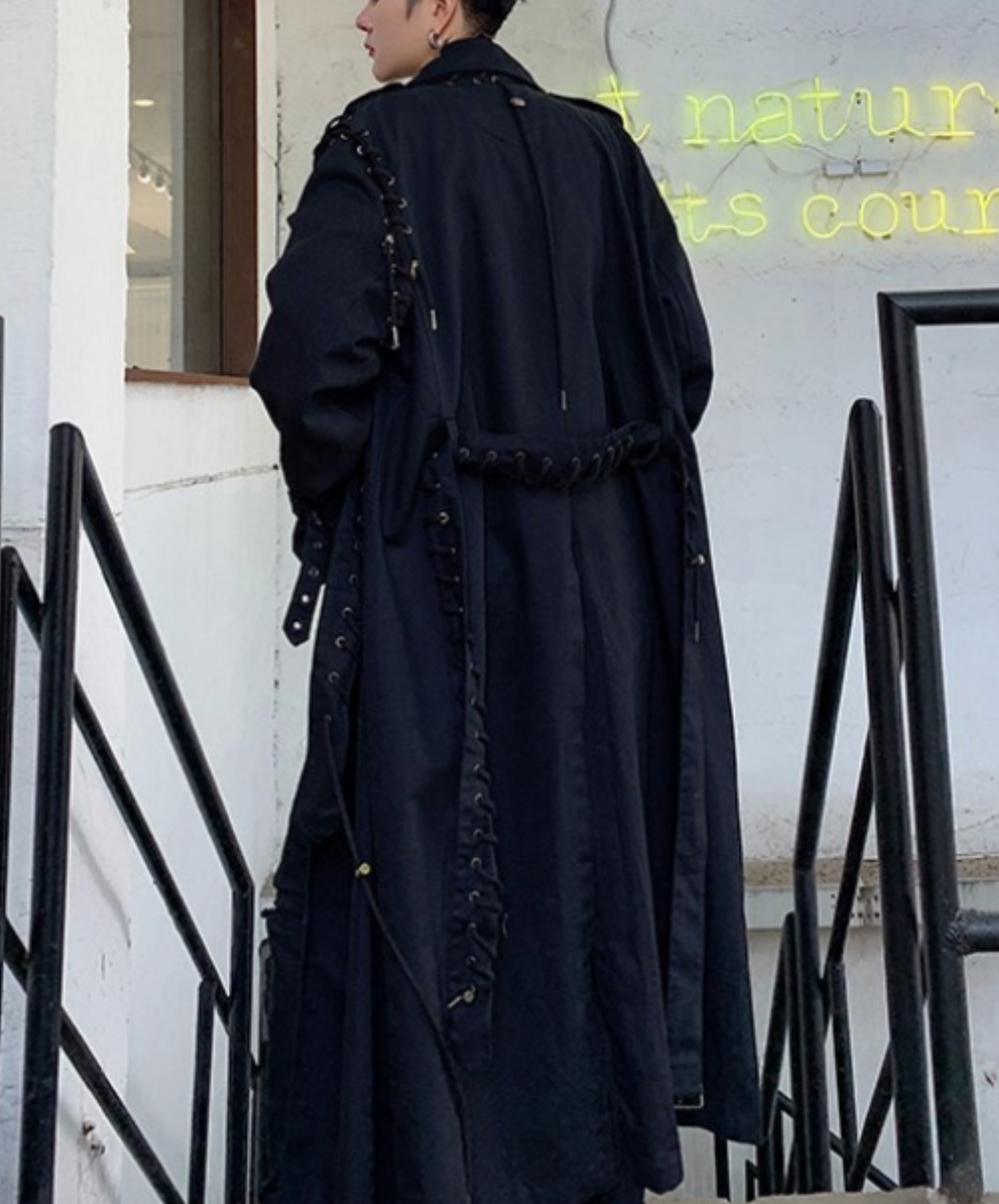 dark double-breasted trench coat EN2506