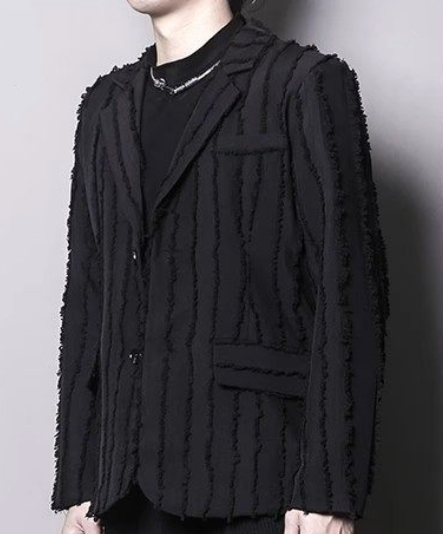 dark striped slim fit jacket EN2698