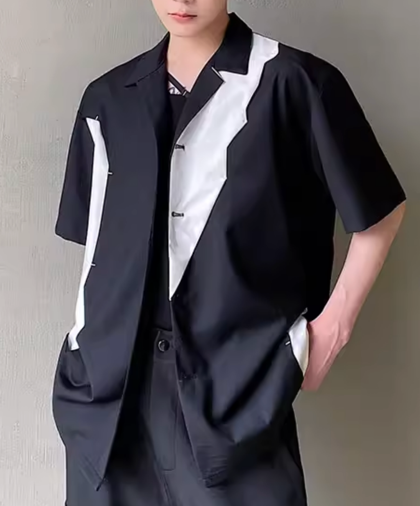unique color blocks shirt EN2816