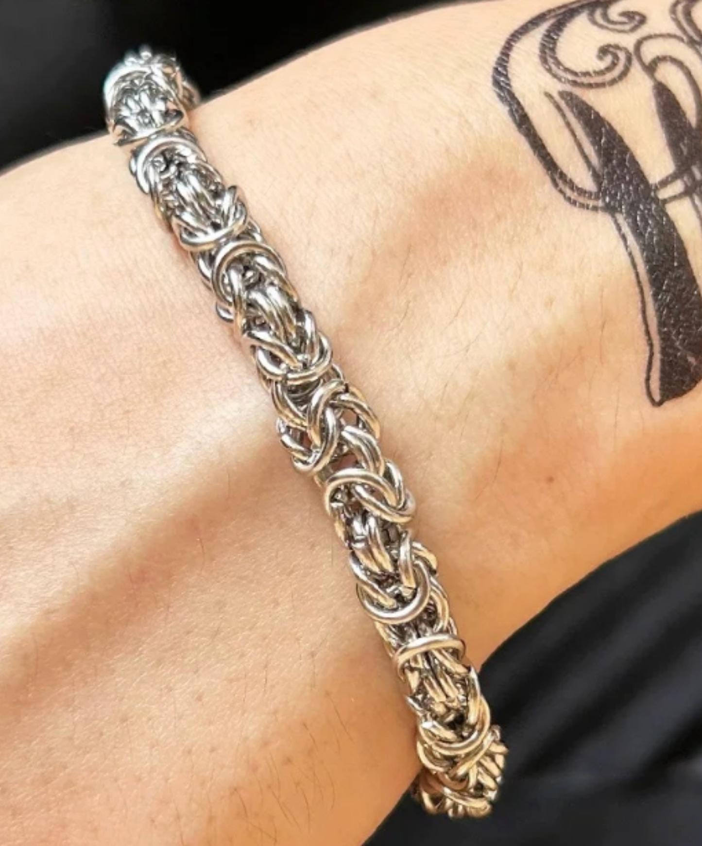 Intertwined metal rings bracelet EN2759