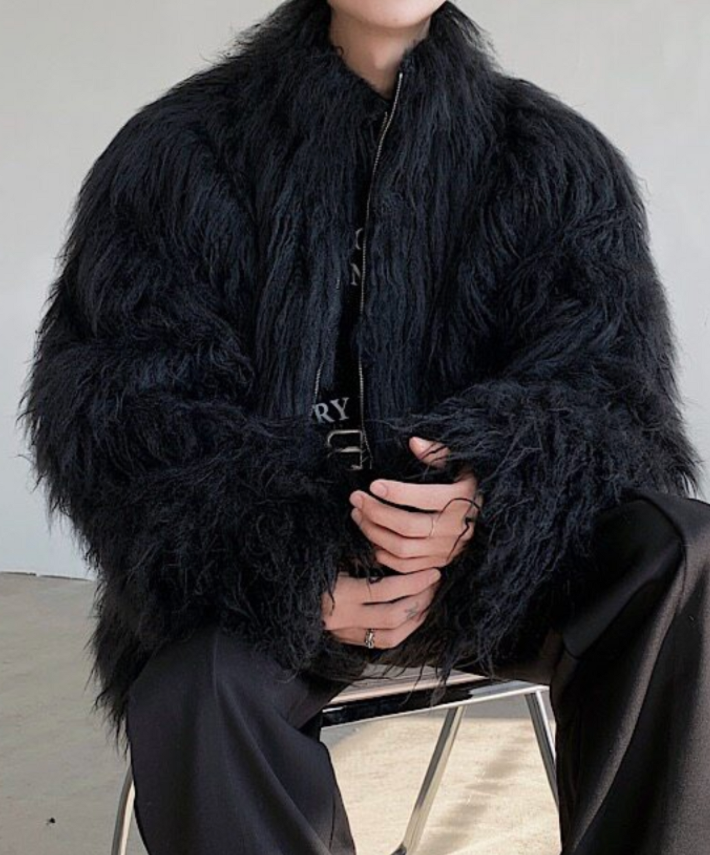 faux mink fur padding jacket EN2623