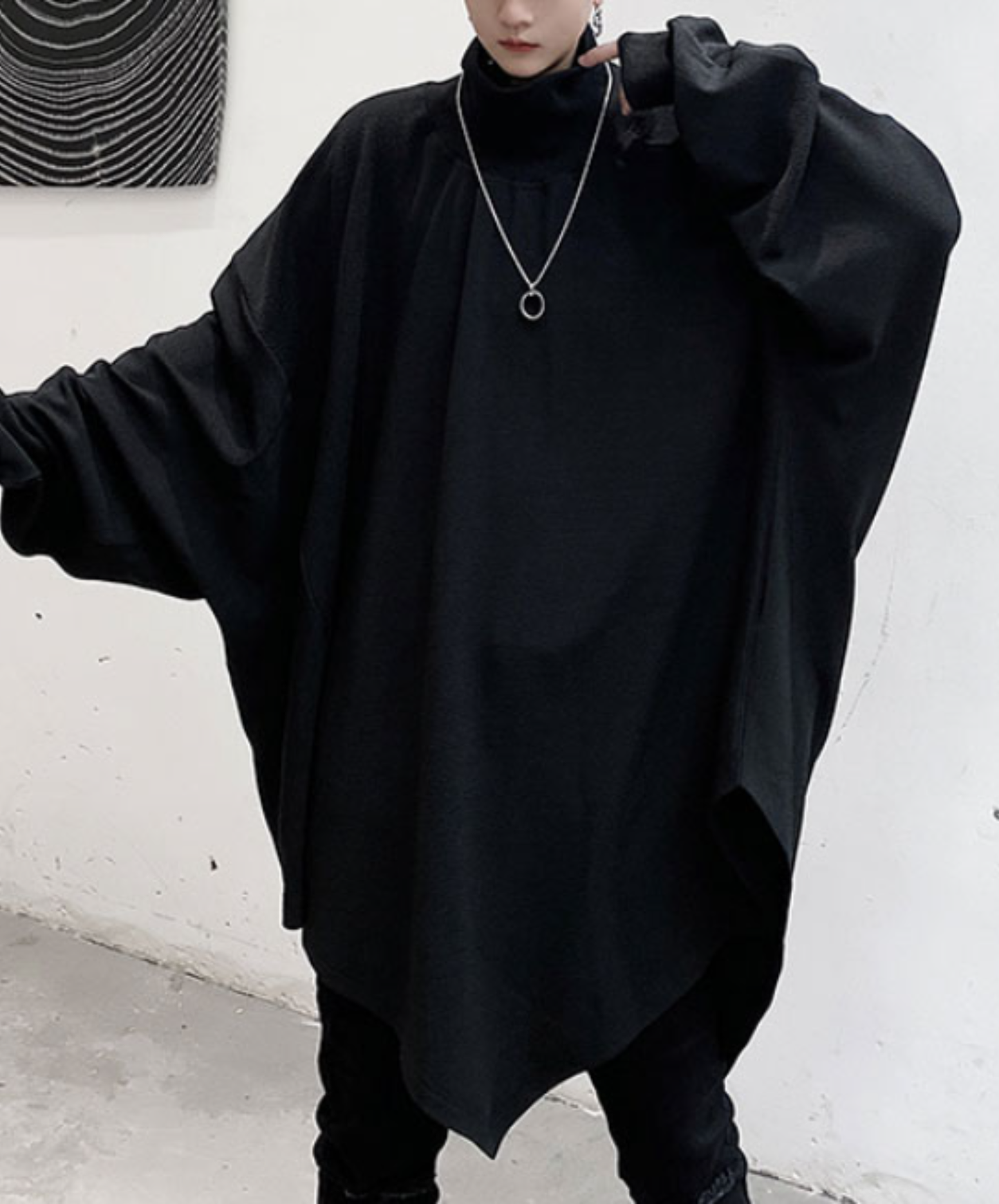 【style90】dark mode outfit set EN2710（sweatshirt + pants set）