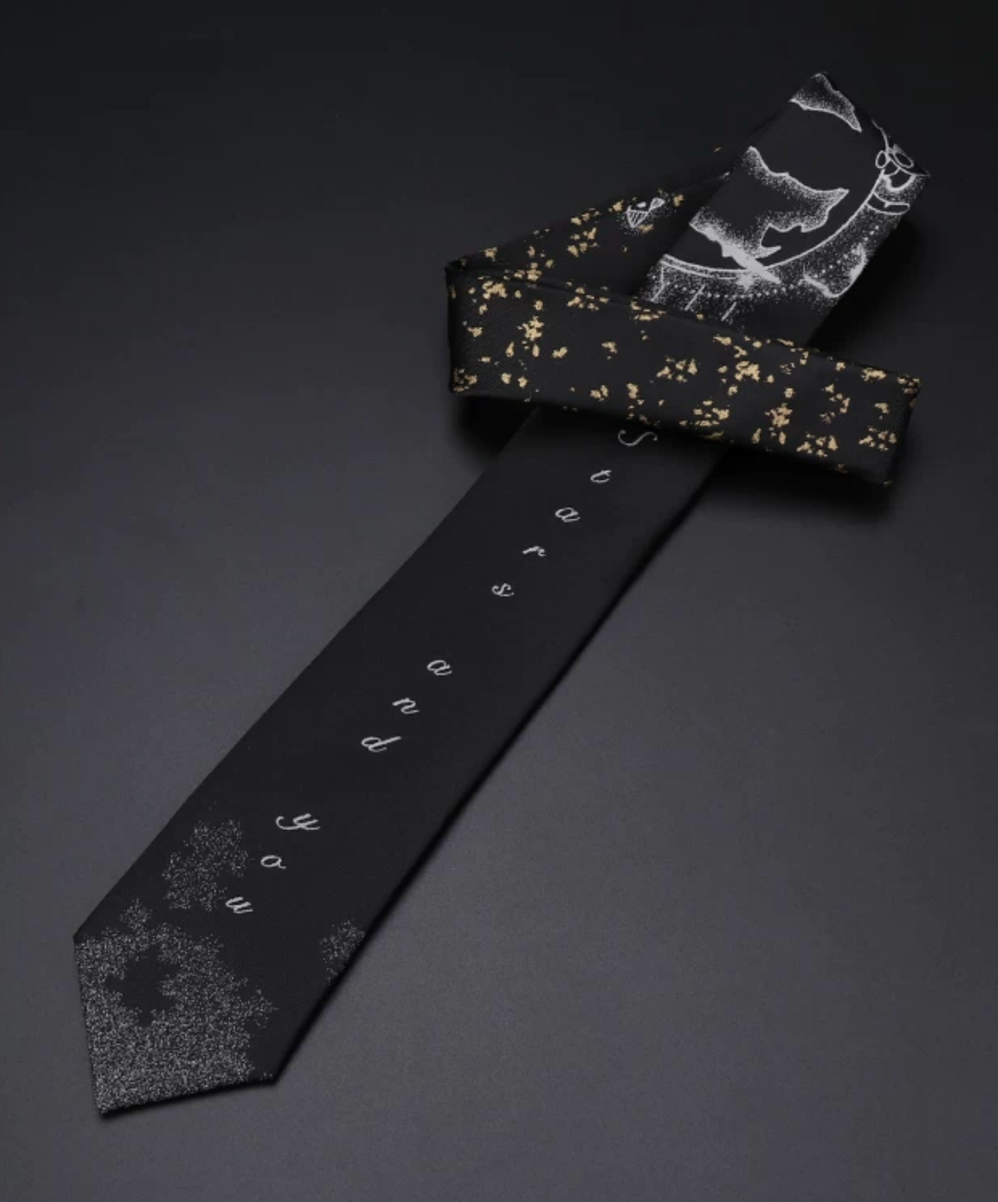 stardust cat design necktie EN2838