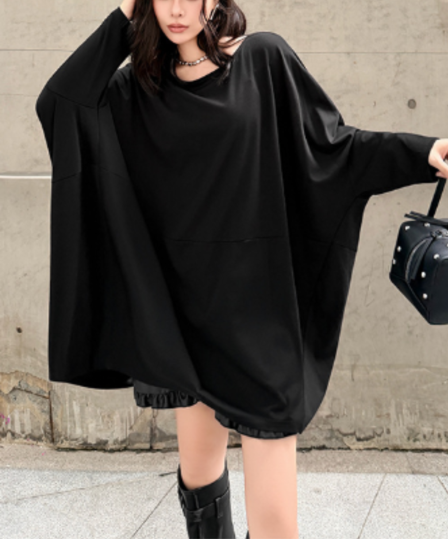 dolman-sleeve mid-length t-shirt EN3002