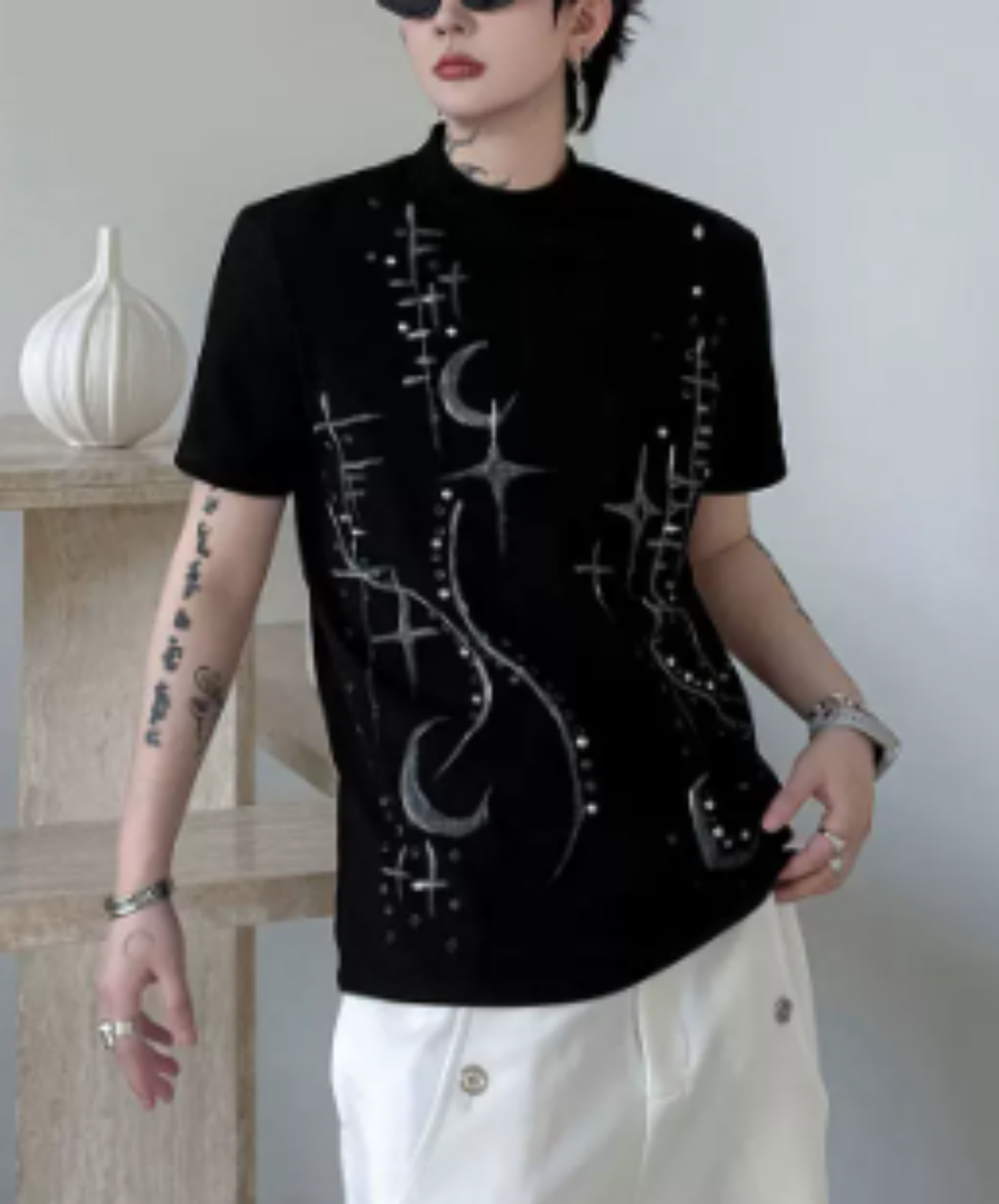 round neck rivet decorated Stella t-shirt EN2919