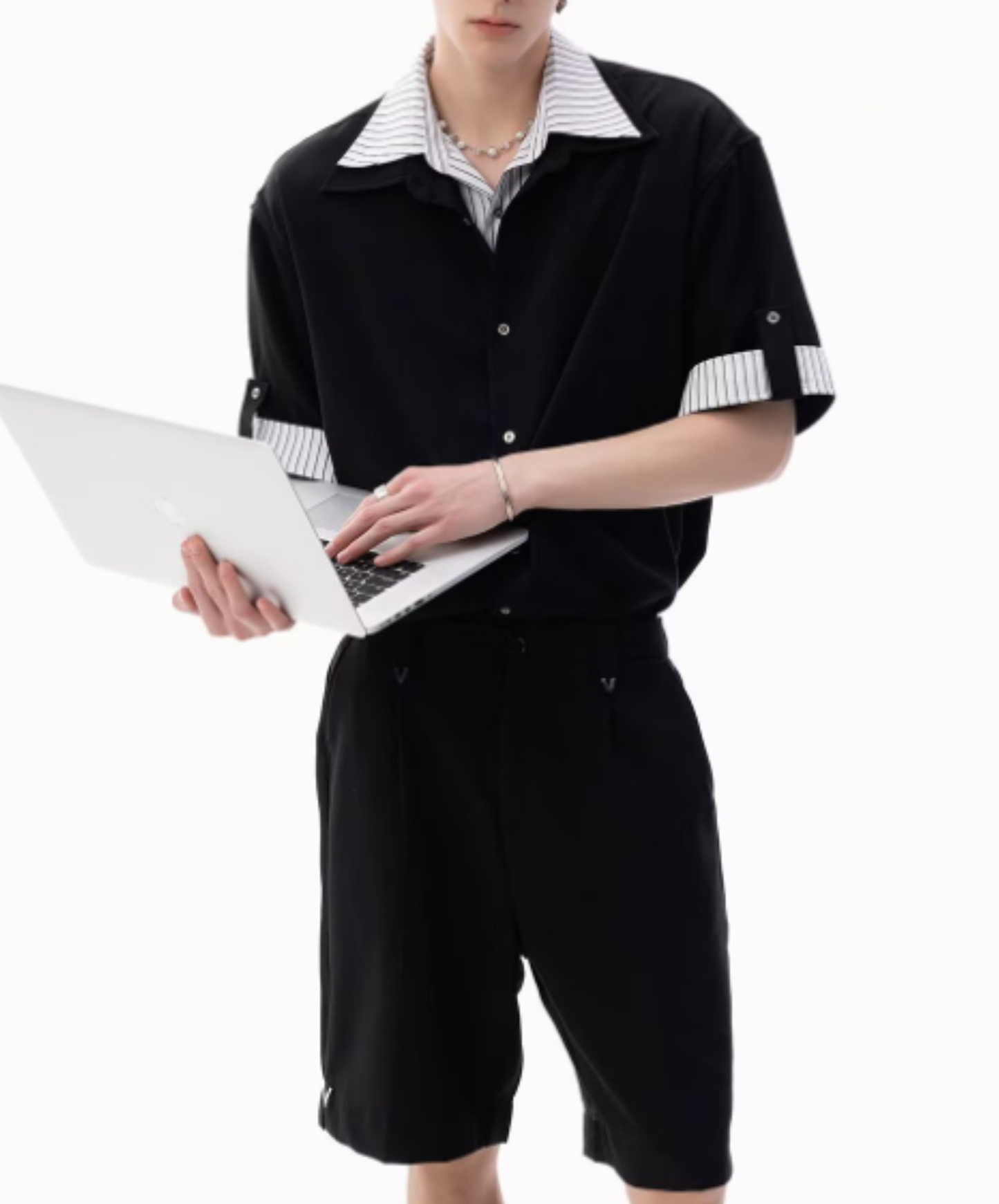 two-piece design stripe shirt EN2971