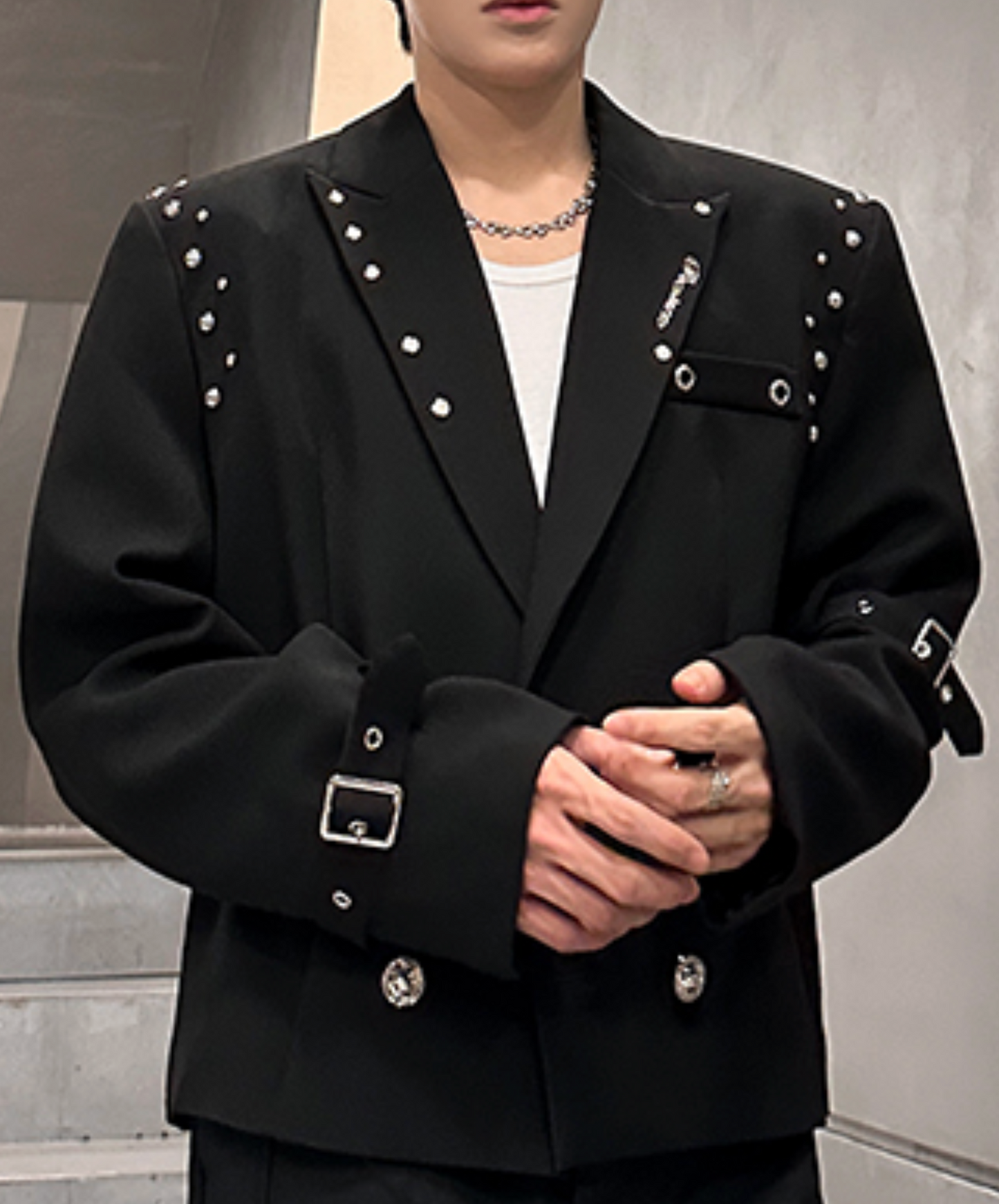 metal rivet decoration jacket EN2490