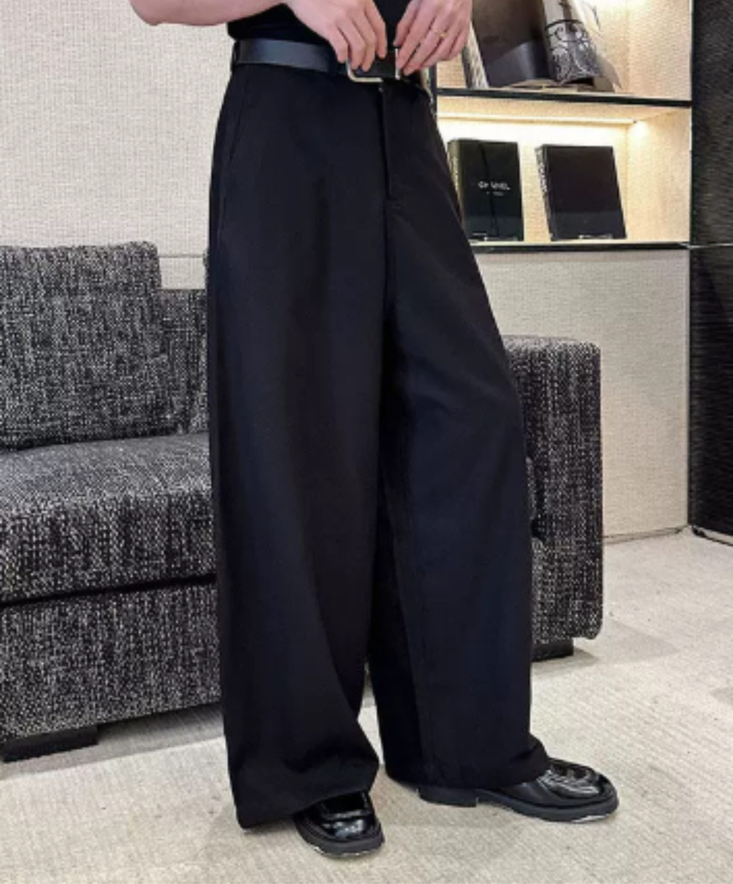 smooth, flowing texture and drape wide pants EN2949