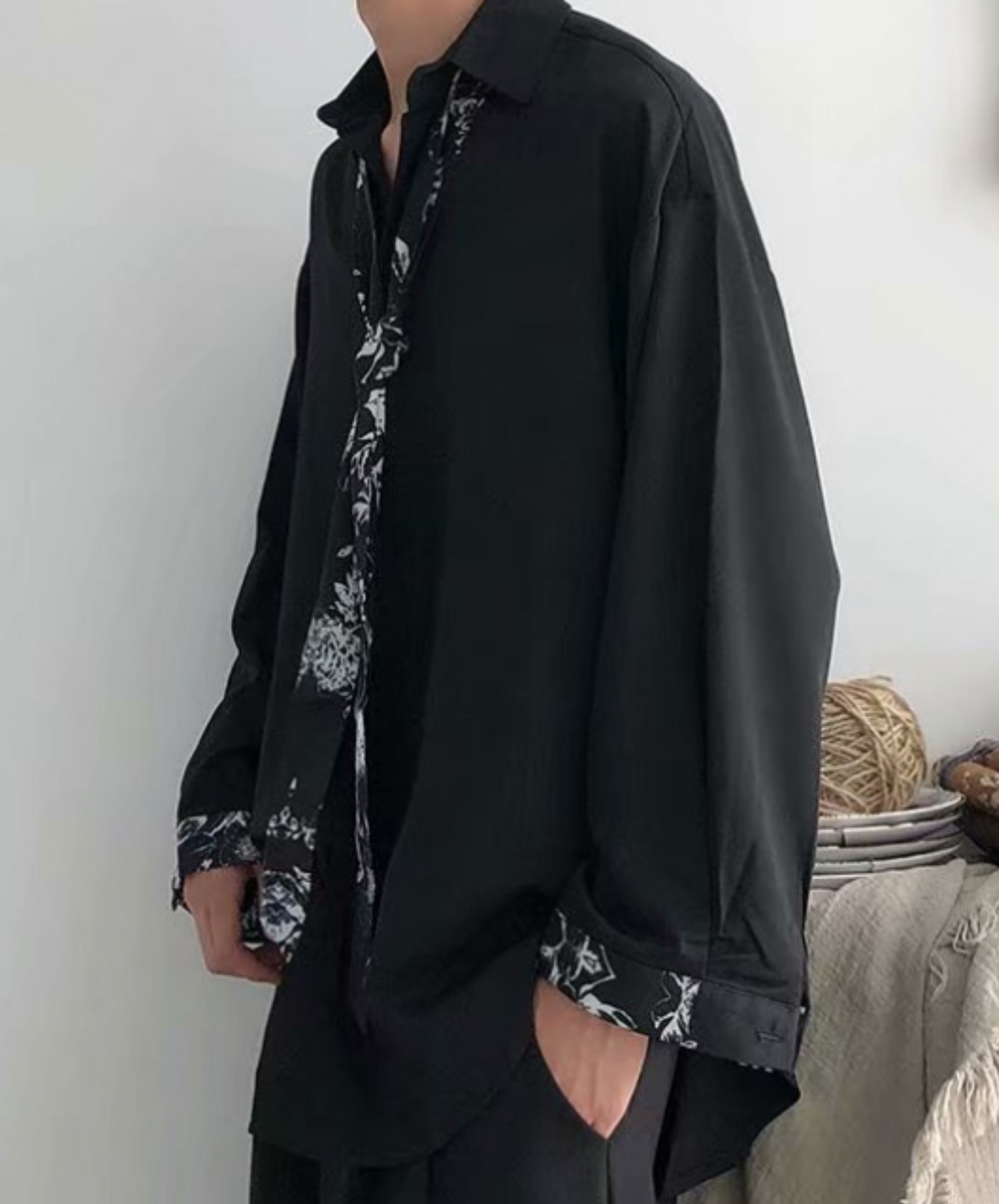 Includes splicing design tie shirt EN2383