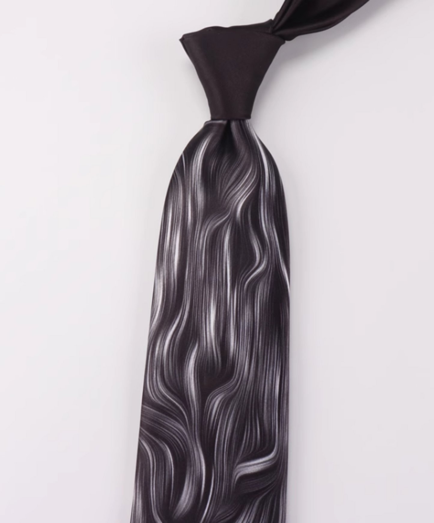 monotone marble design necktie EN1241