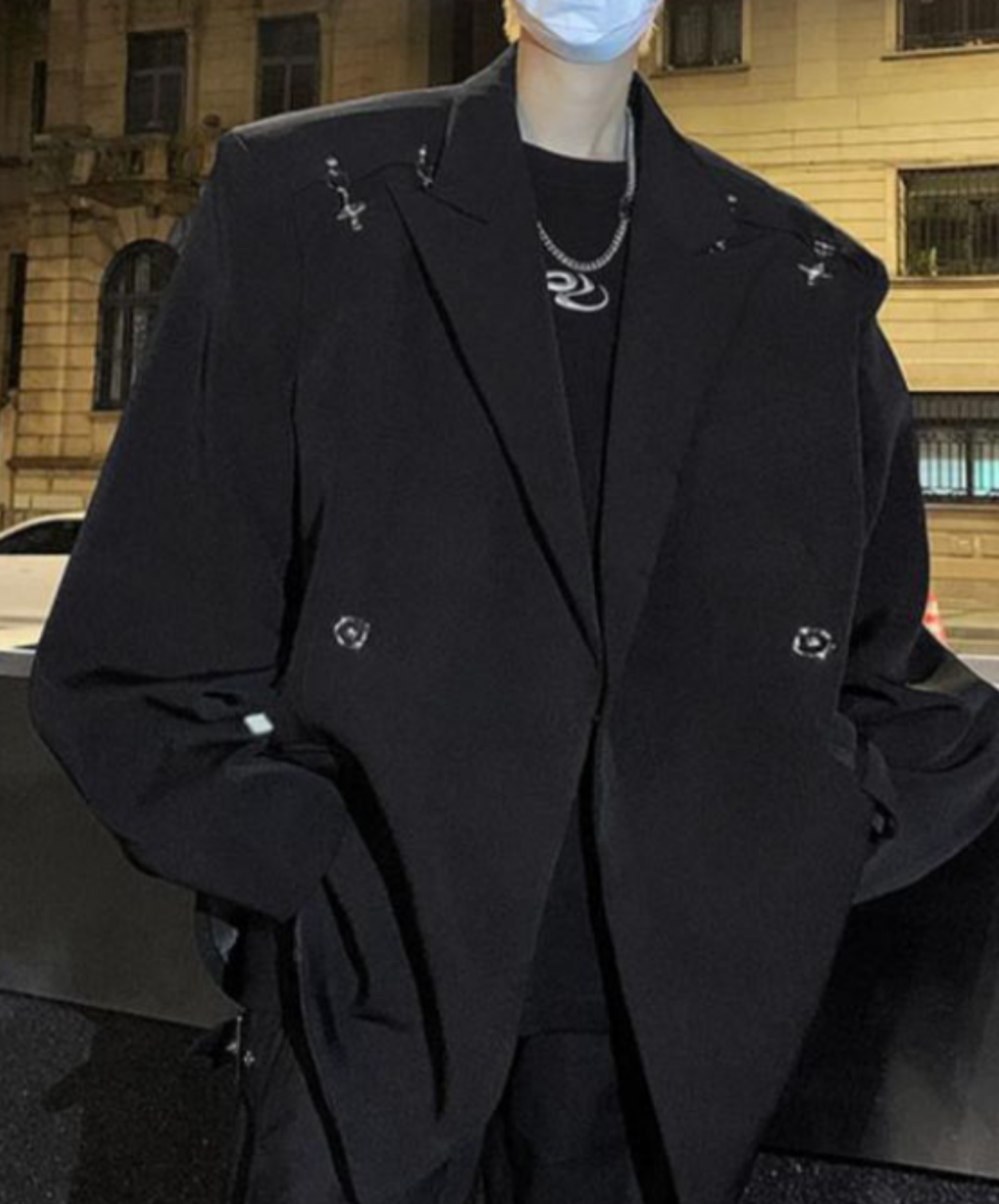 【style82】dark mode outfit set EN2553（jacket + shirt + pants set）