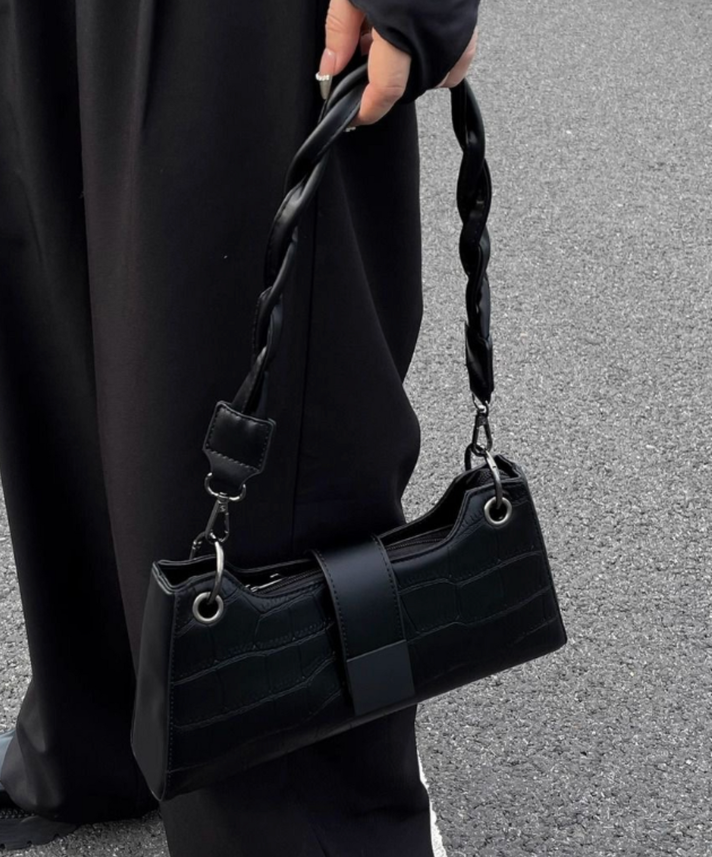 crocodile pattern trapezoid bag EN2582