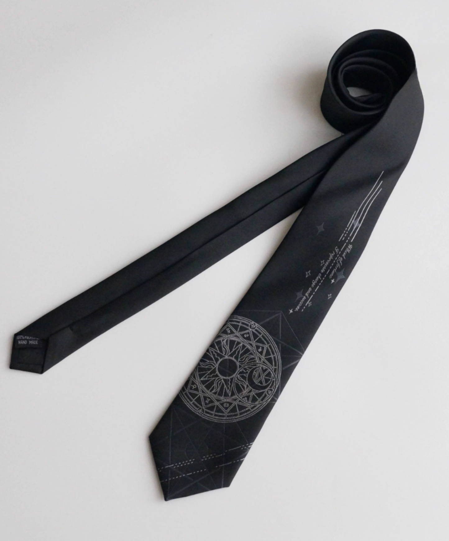 magic circle embroidery necktie EN2674