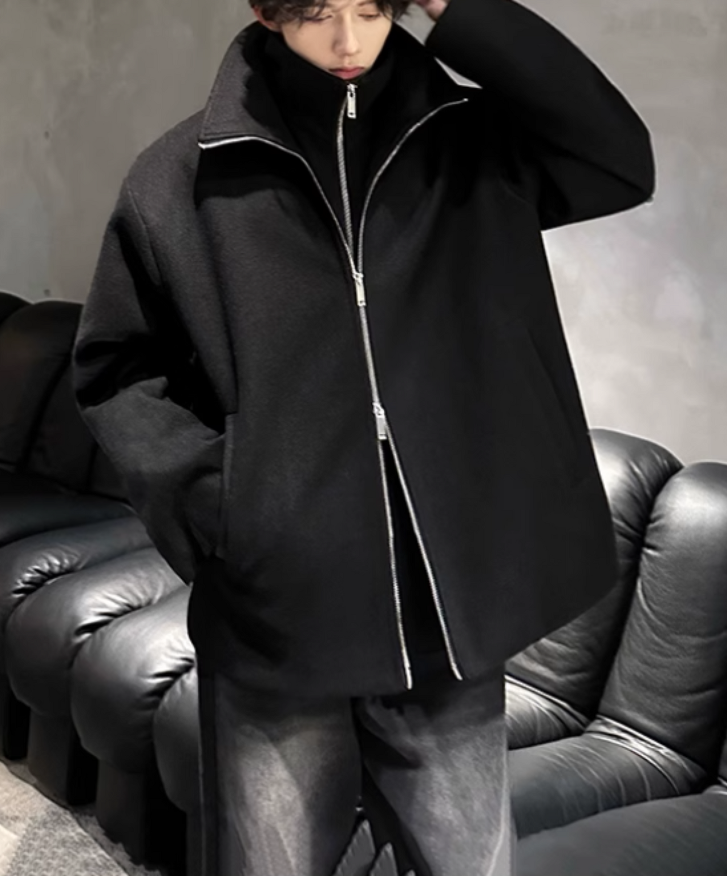 double layer zip blouson jacket EN1889