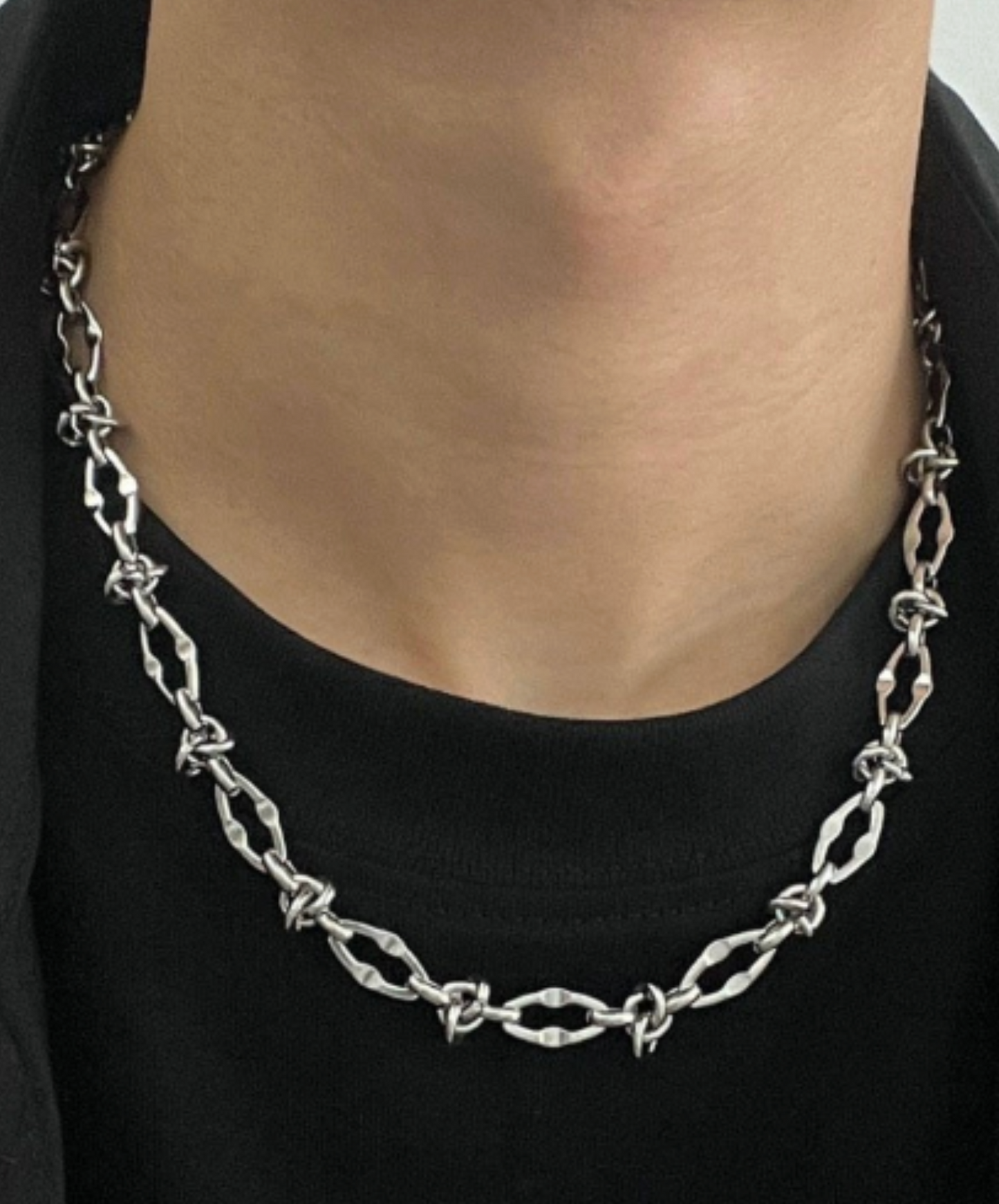 angular chain punk necklace EN2643