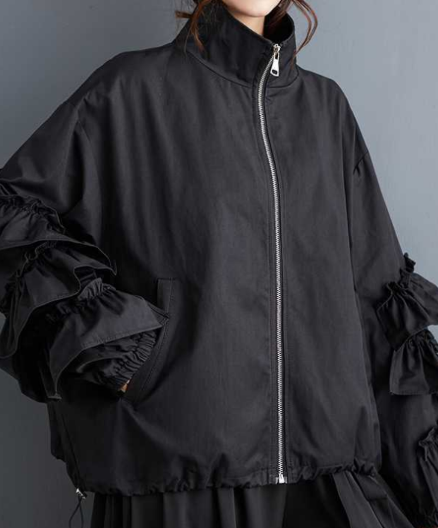 【style83】dark mode outfit set EN2584（jacket + hoodie + pants set）