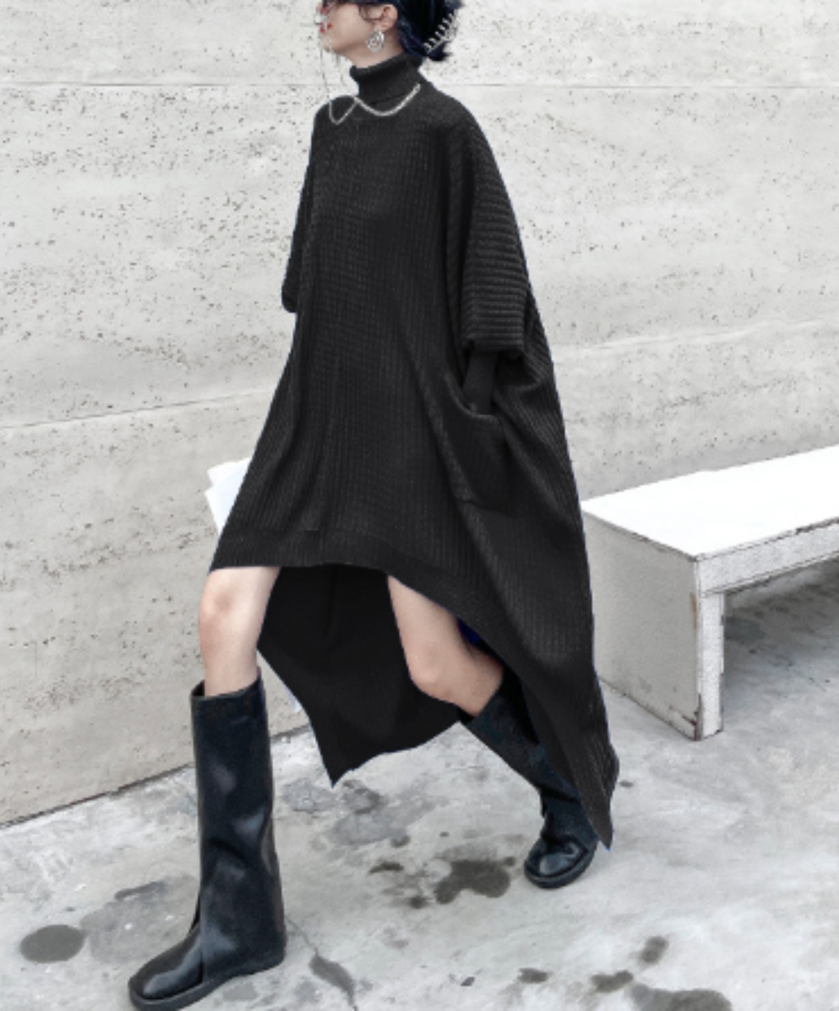 high-neck relaxed silhouette sweater EN3176