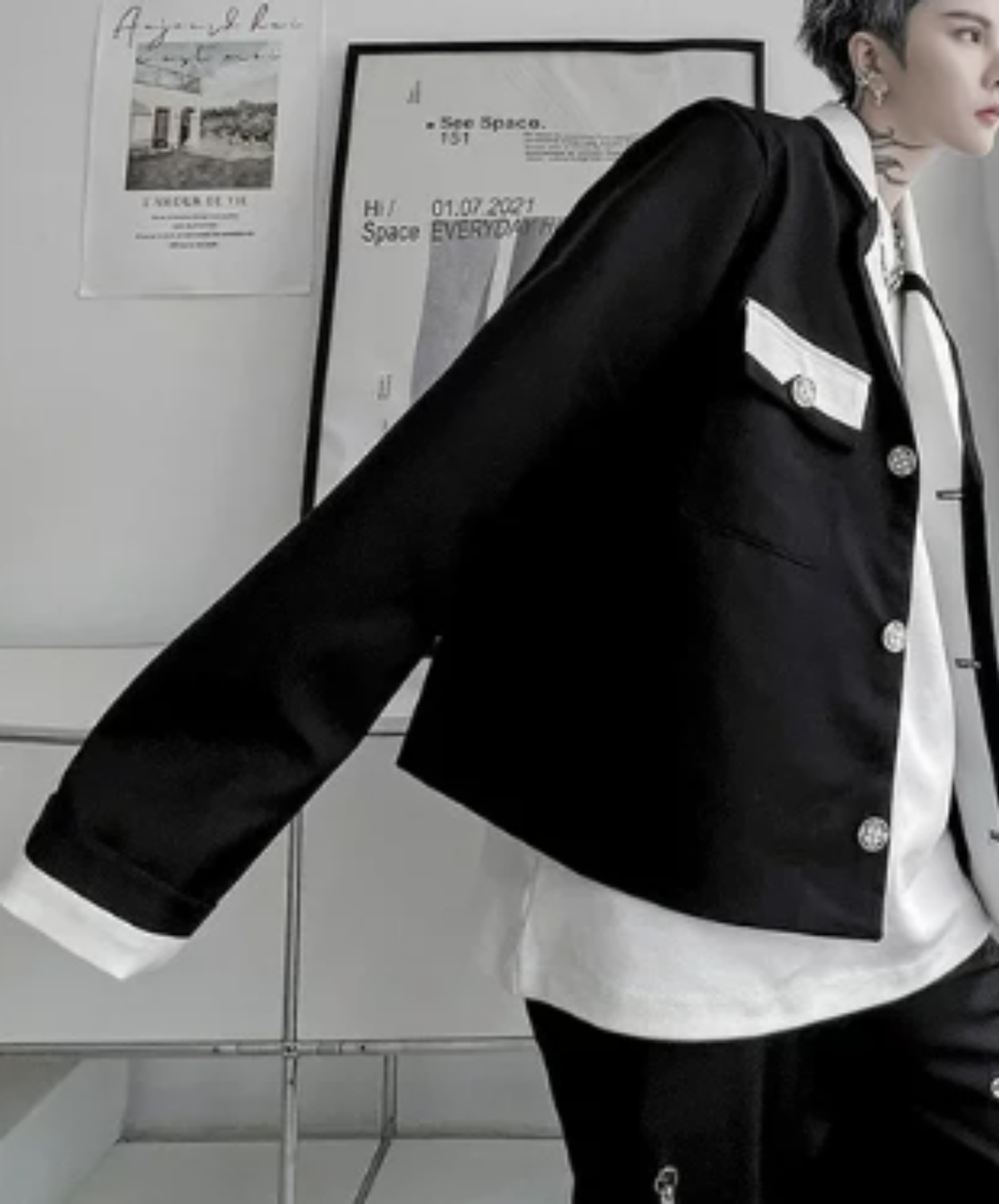 two-tone piping jacket EN3261