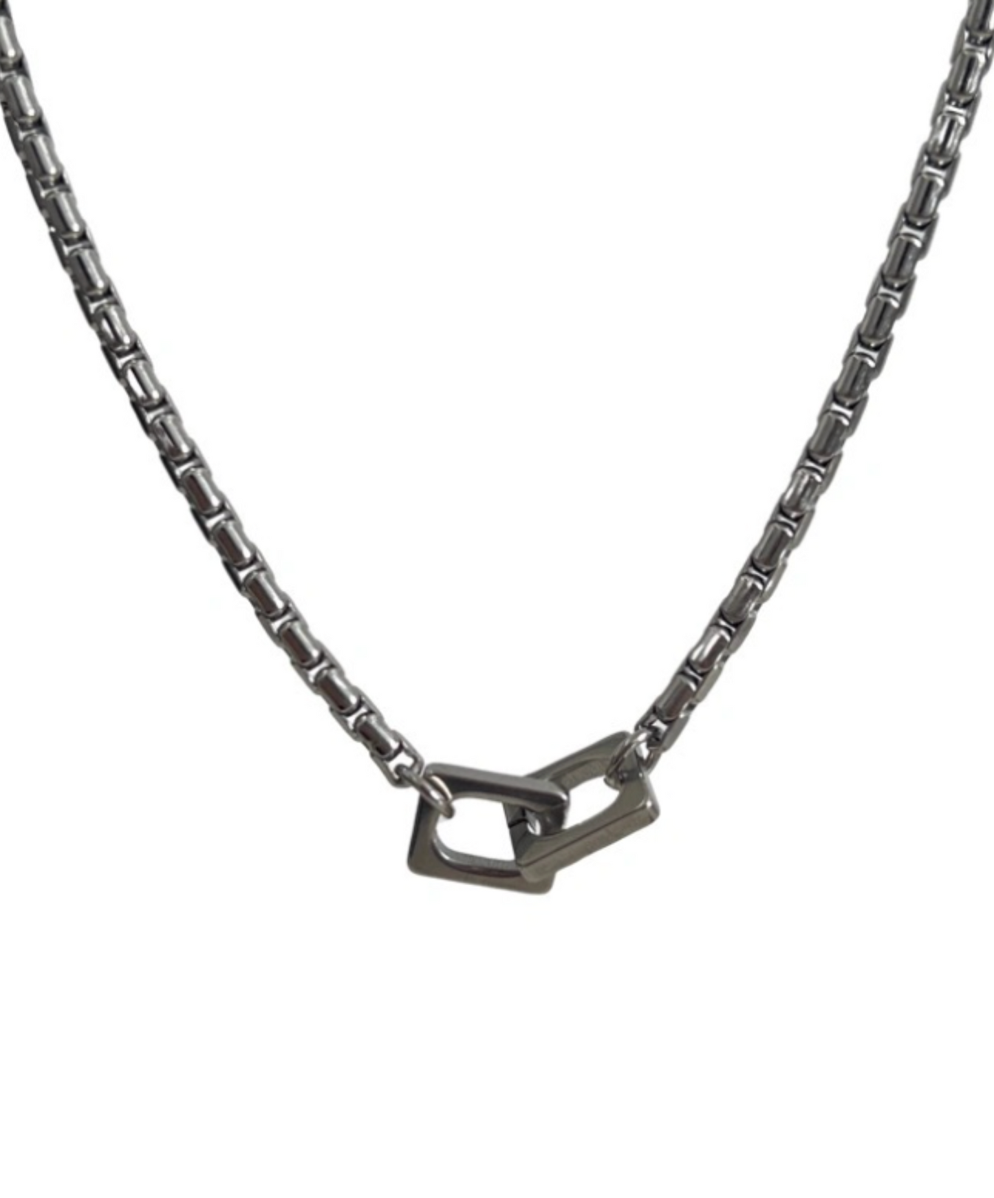 square lock design necklace EN2642