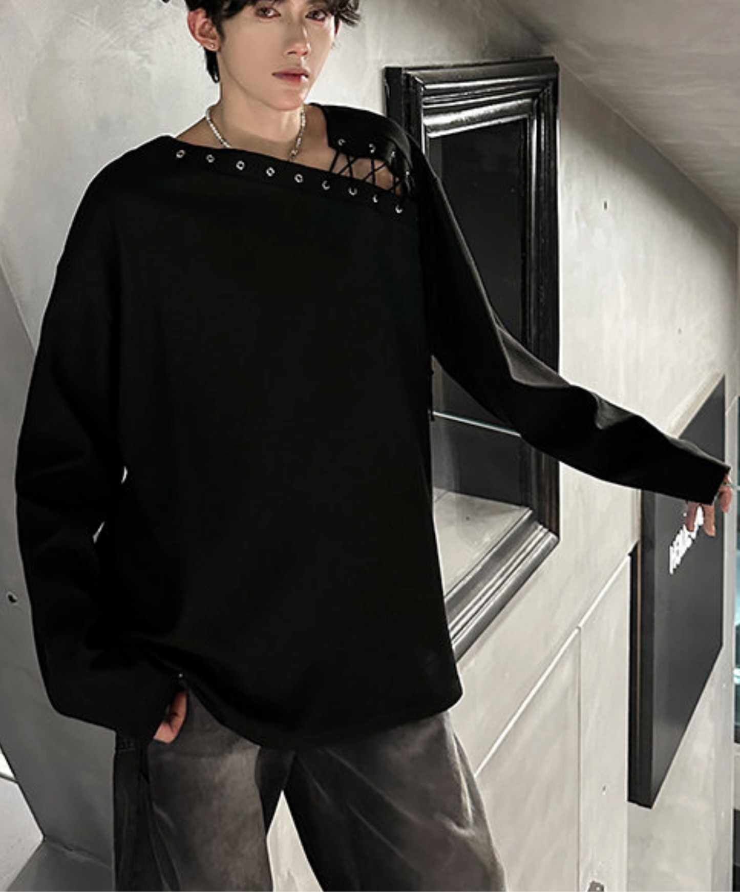 Irregular hollow design t-shirt EN2484