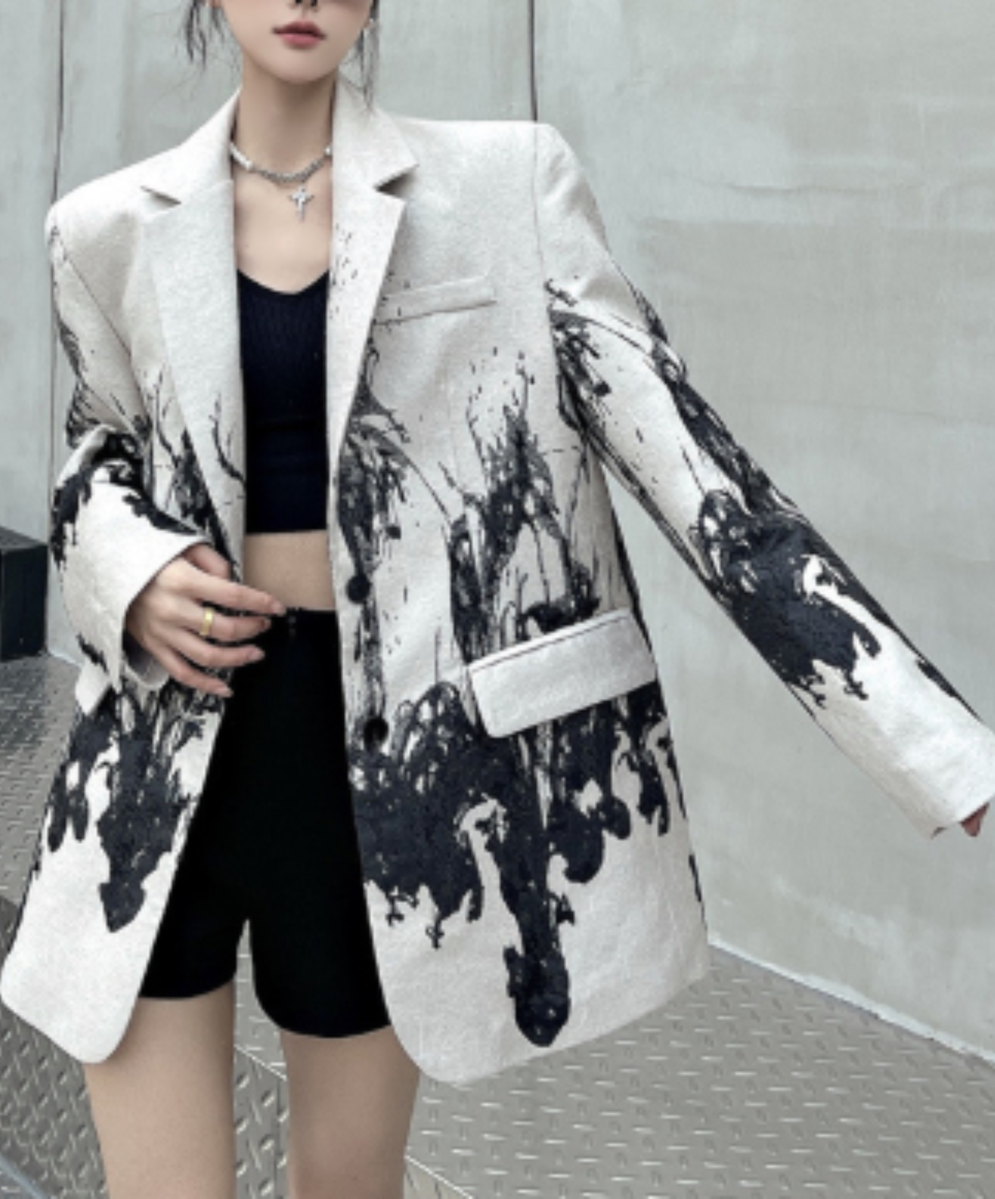 ink painting pattern hard jacket EN3091