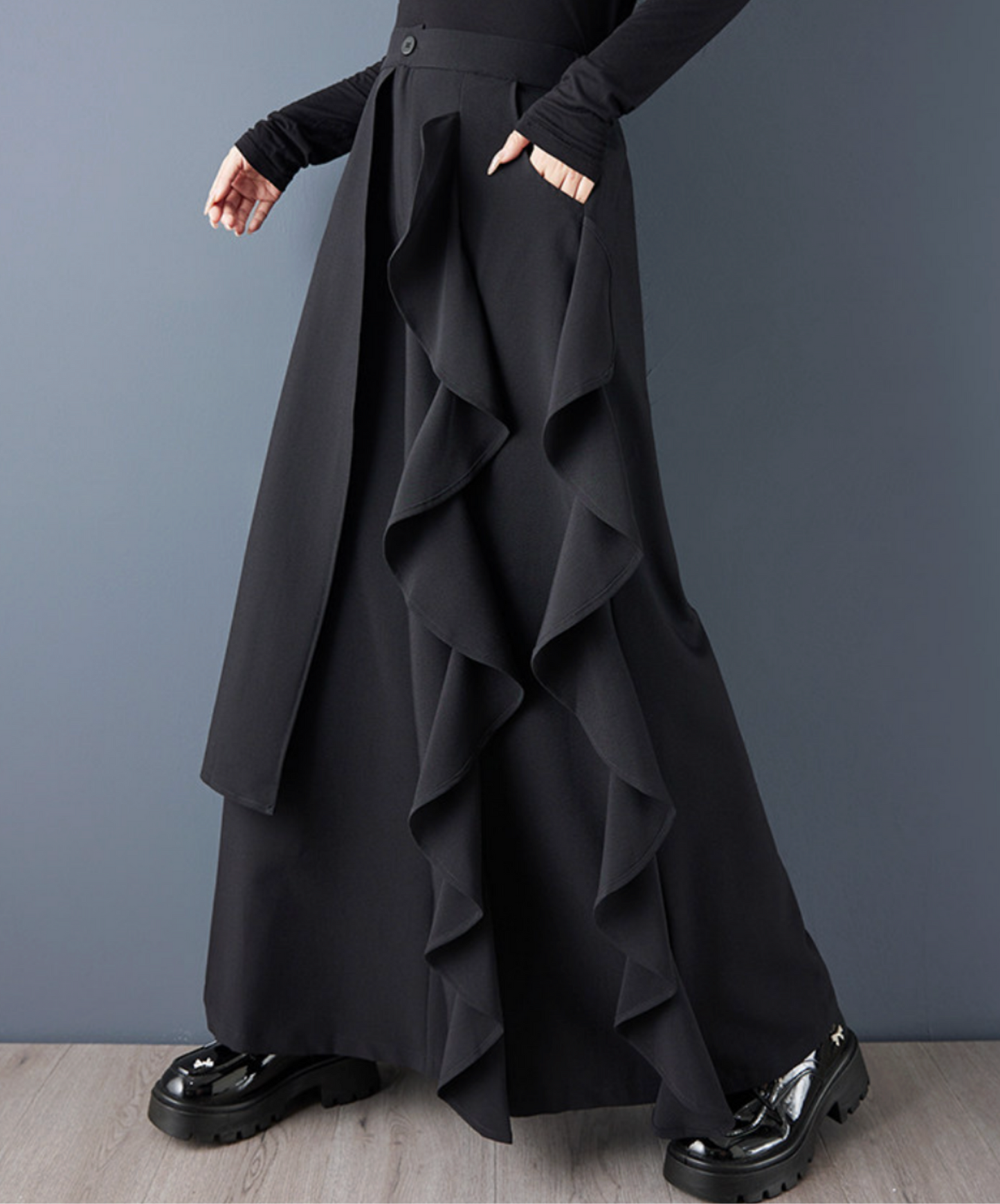 Irregular ruffle skirt pants EN2692