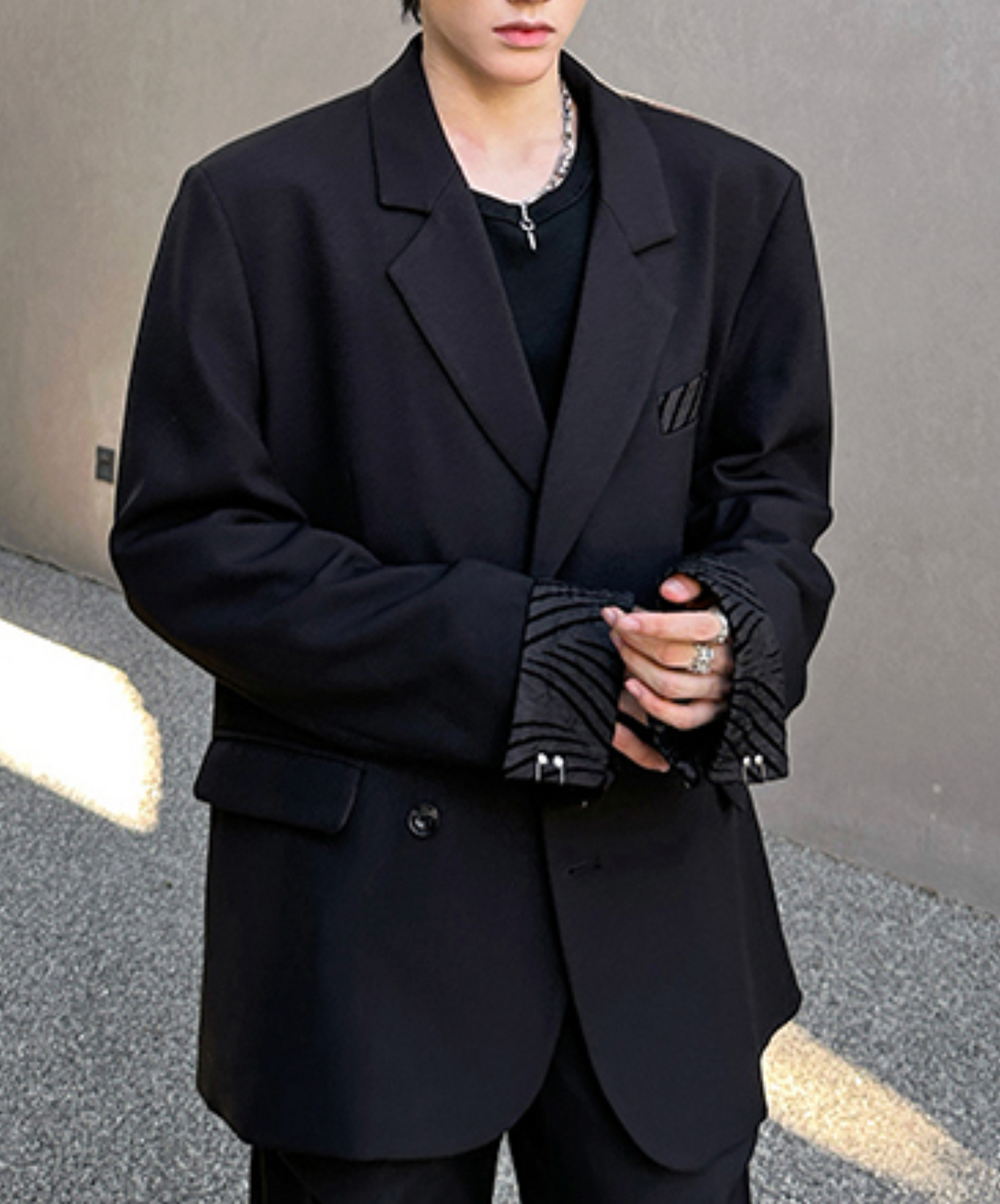 patchwork oversized jacket EN2493