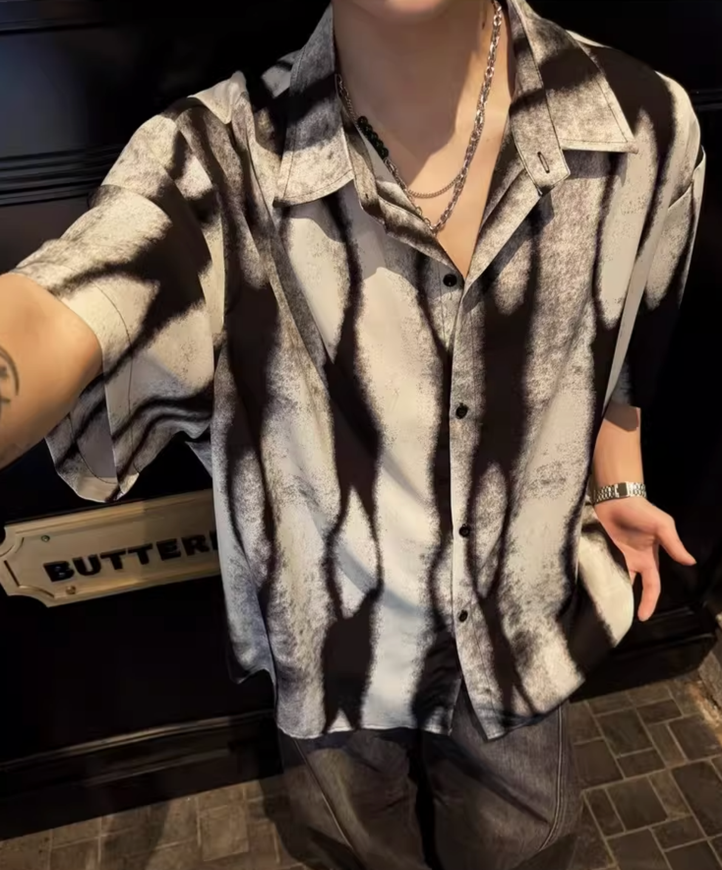 vintage tie-dye stripes shirt EN2792