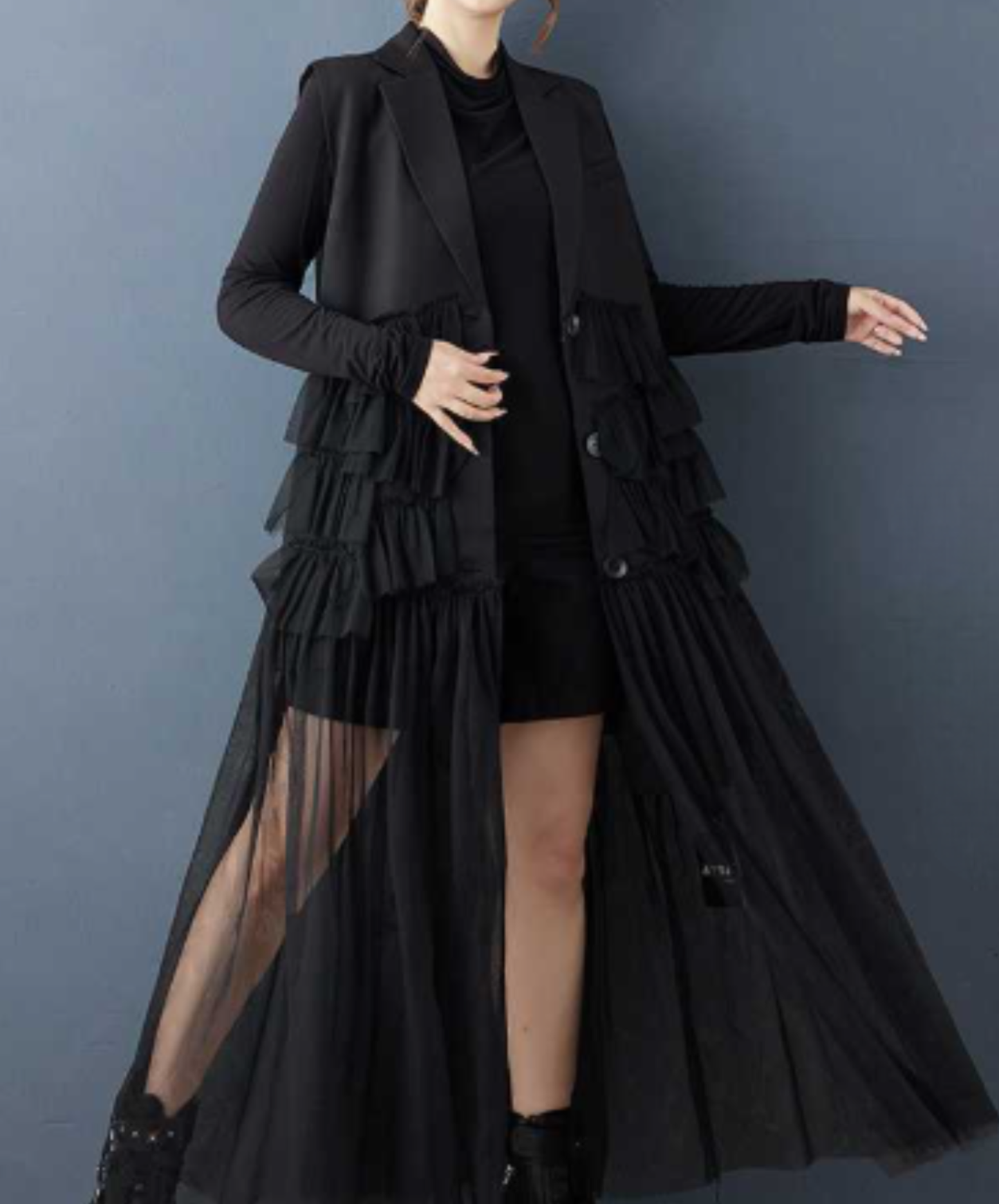 【限定1セット・30%OFF】dark mode outfit set EN3154（gilet + shirt + pants set）