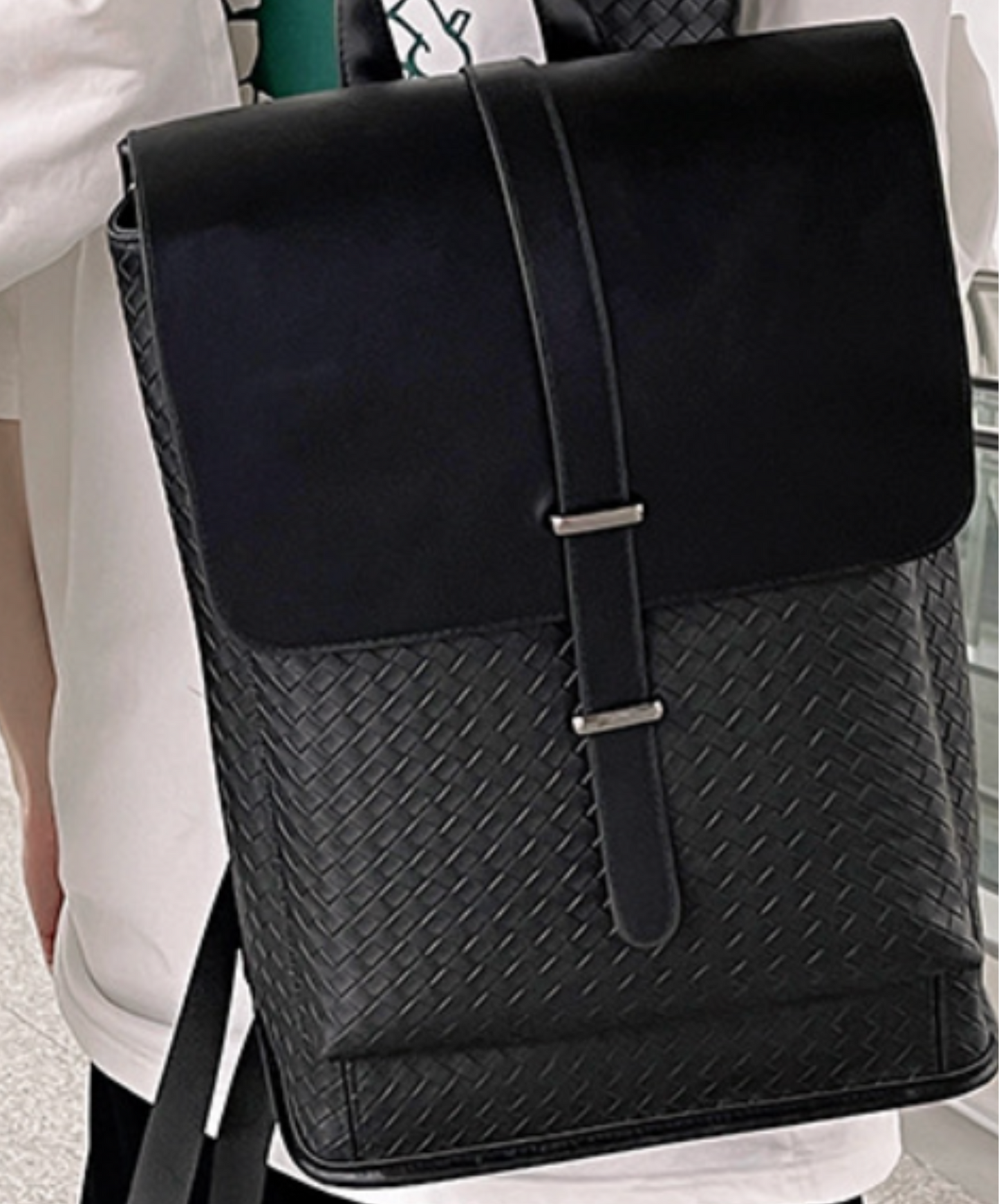 casual knit design square backpack bag EN2105