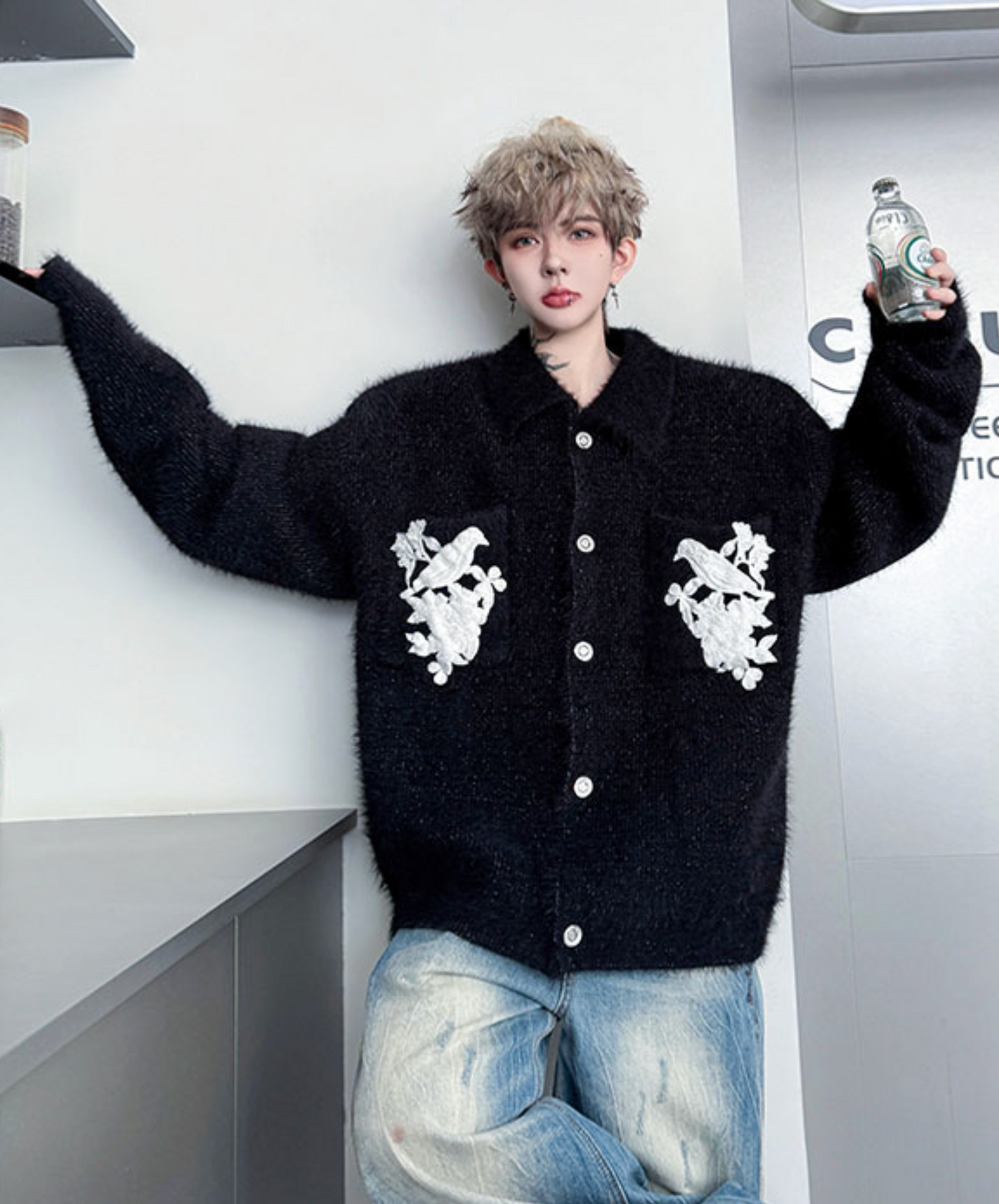 with embroidered pocket jacket EN2522