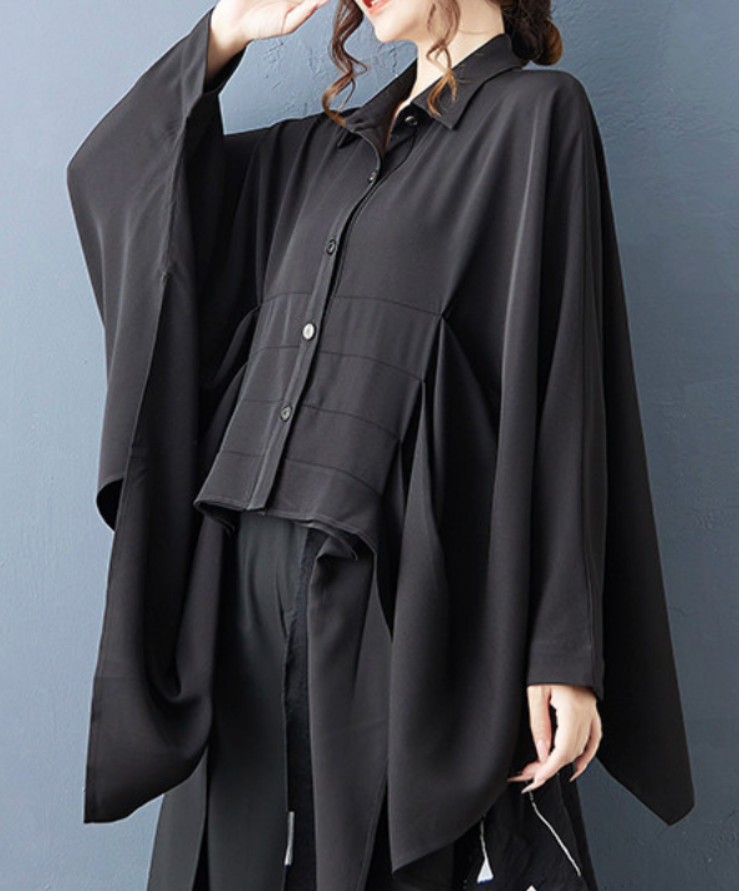 bat wing sleeve Irregular shirt EN2680