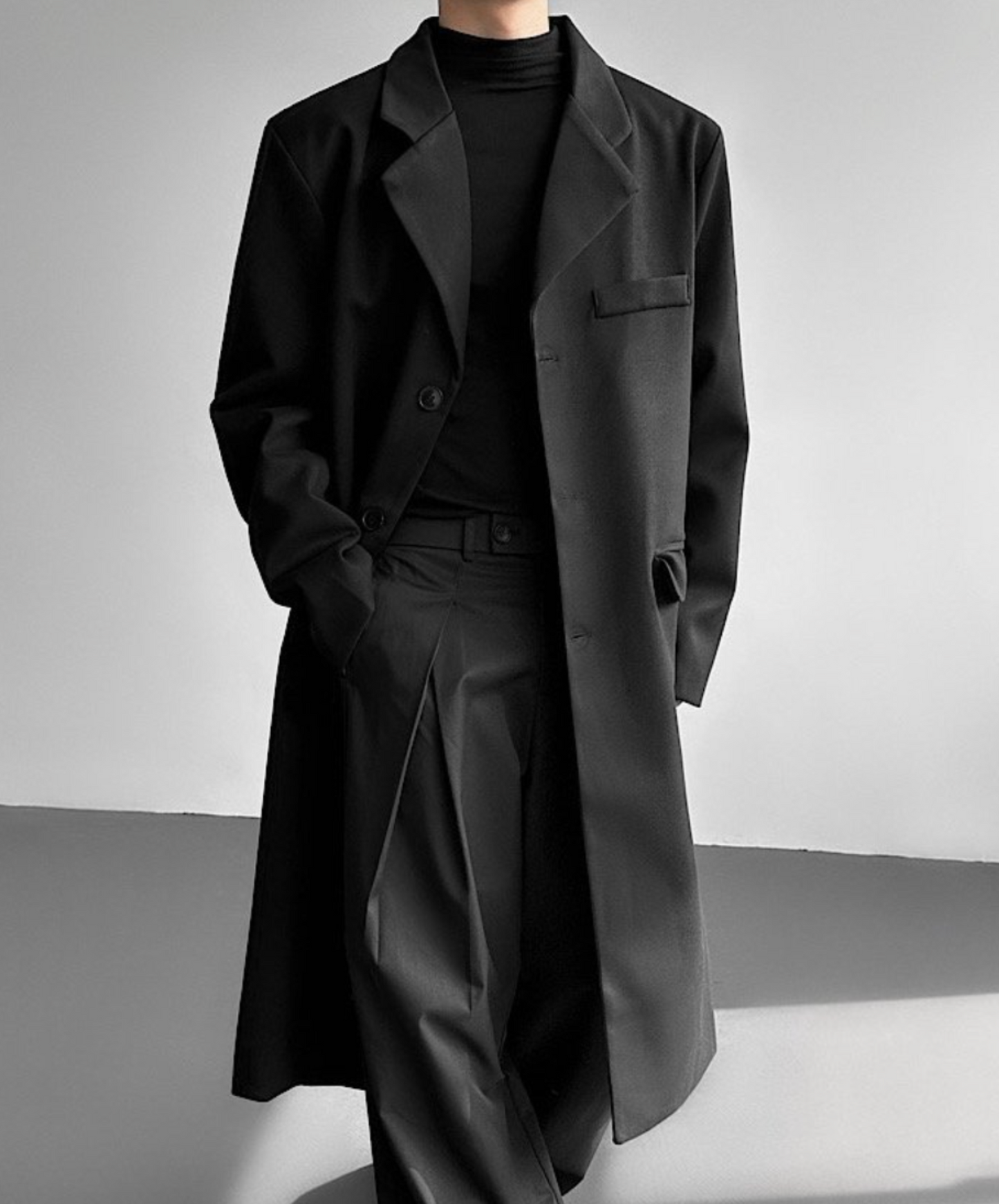 smart above-the-knee silhouette coat EN2560