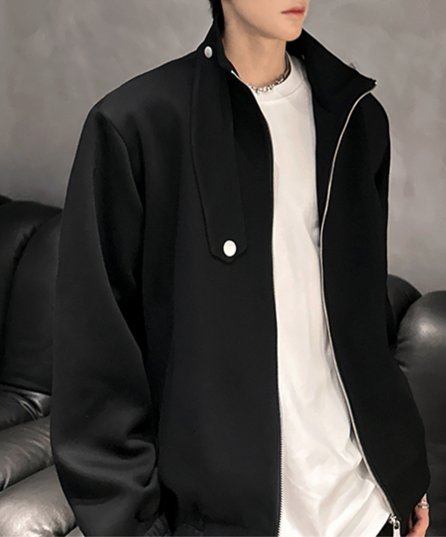 scarf stand collar jacket EN2460