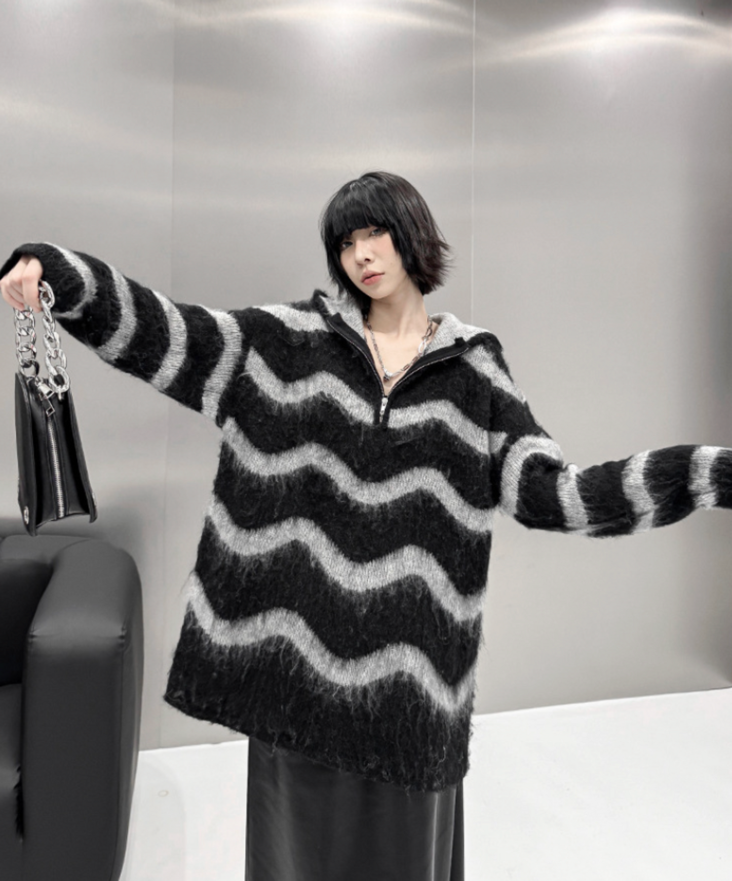 wave stripes sweater EN2468