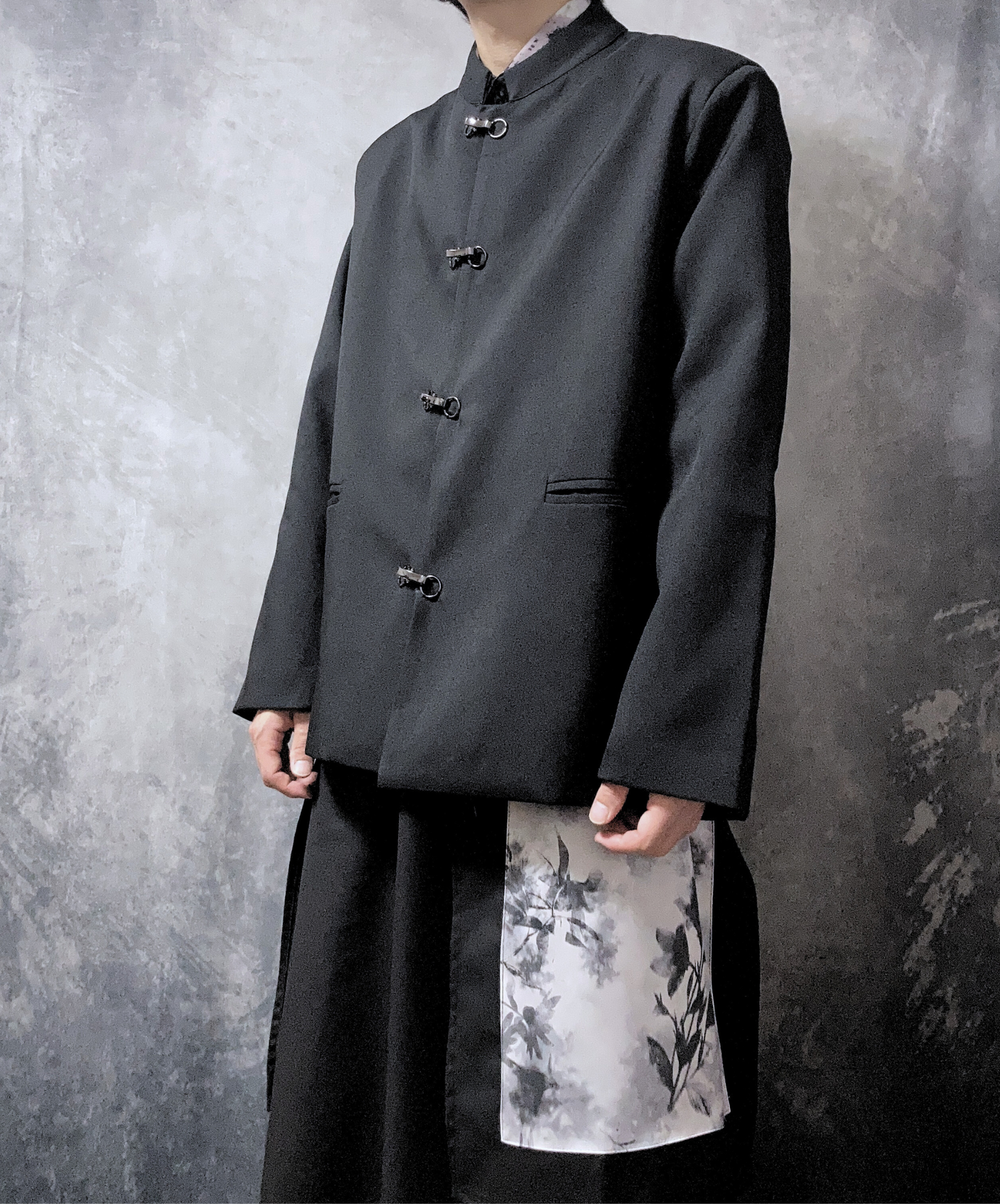 【style68】dark mode outfit set EN1892（jacket + shirt + pants set）