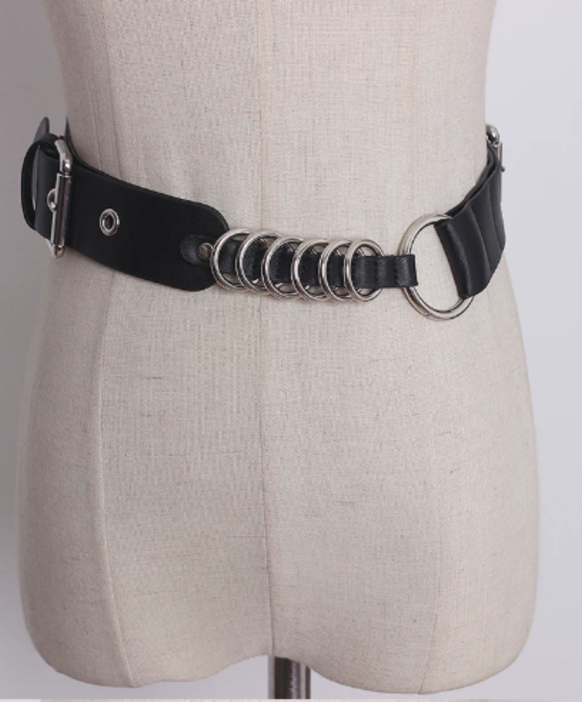 dark micro bag accent ring chain belt EN3215
