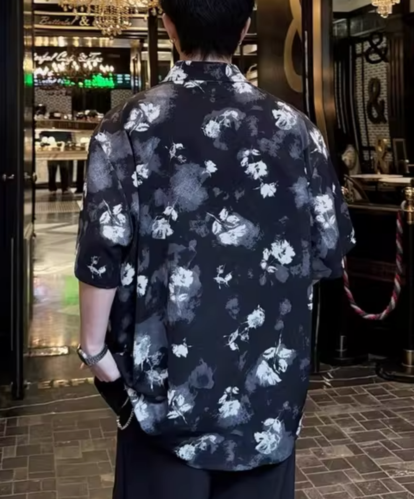 retro floral tie-dye shirt EN2791