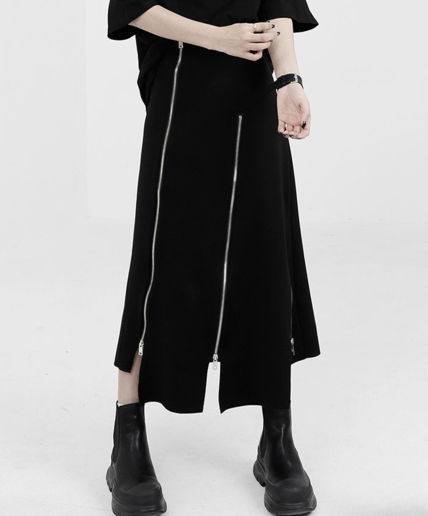 high waist irregular cutting skirt EN2372