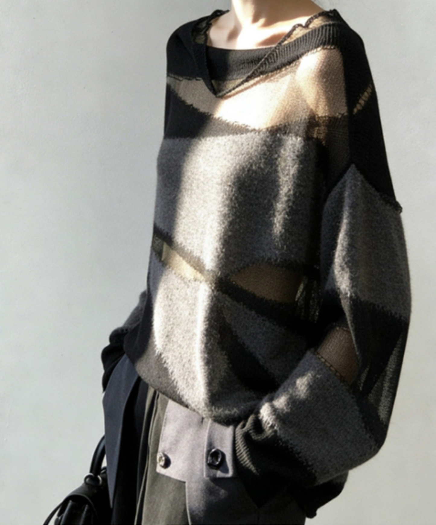 cross-border design sheer sweater EN3121