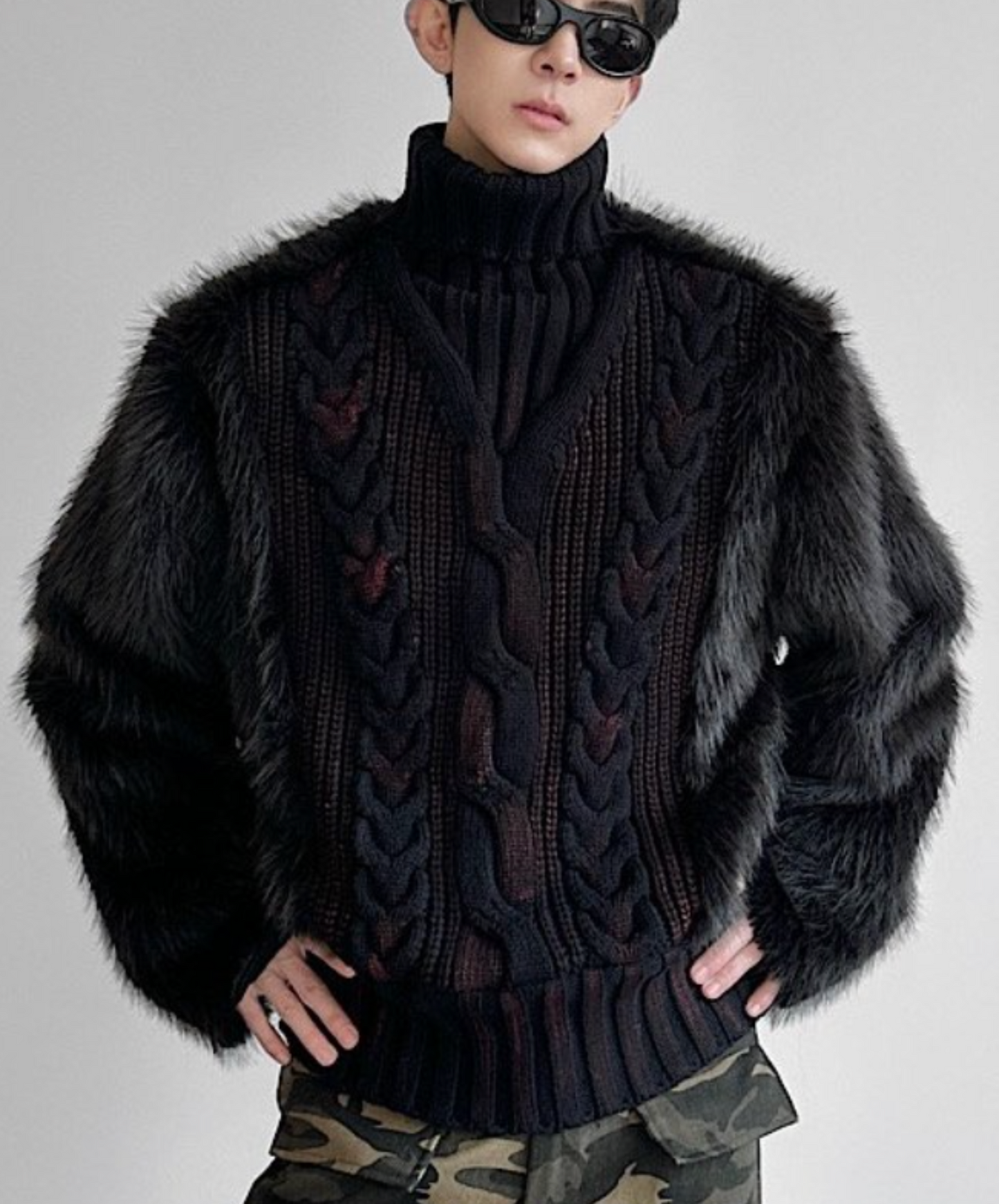 twisted turtleneck sweater EN2604