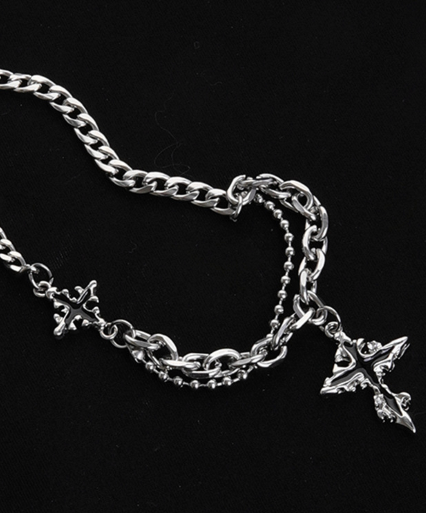 cross star silver necklace EN2463