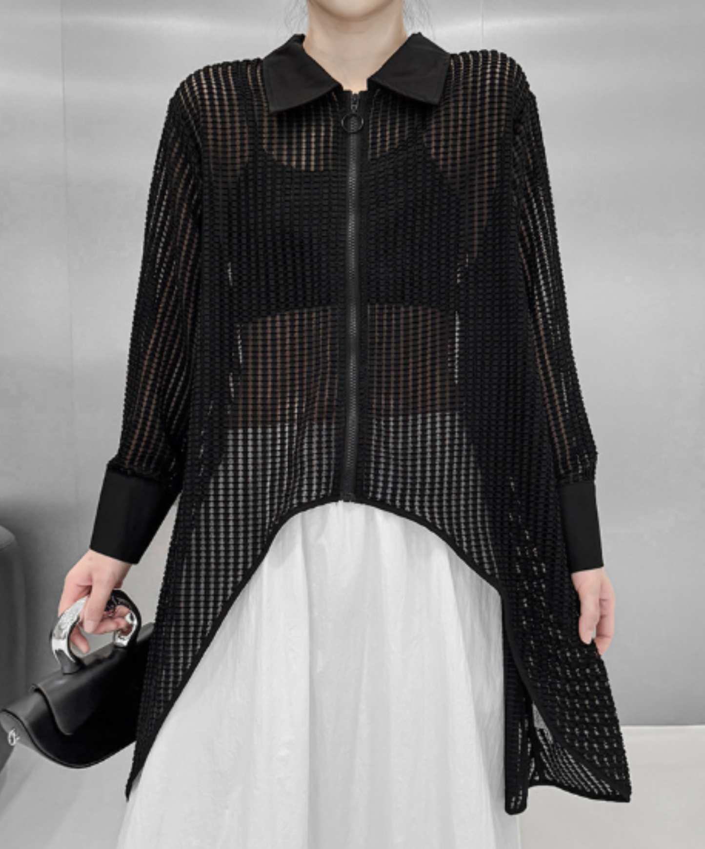 【style106】dark mode outfit set EN3090（shirt + skirt set）