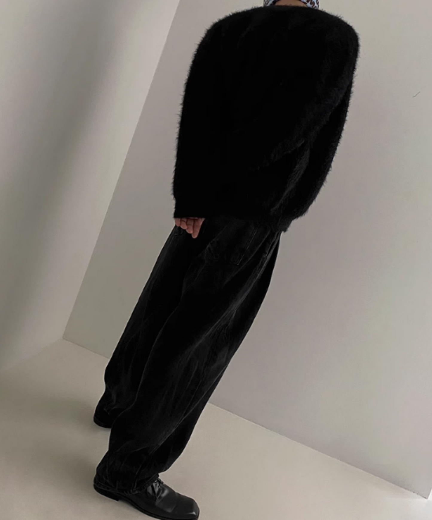 v neck knit loose silhouette cardigan EN1322